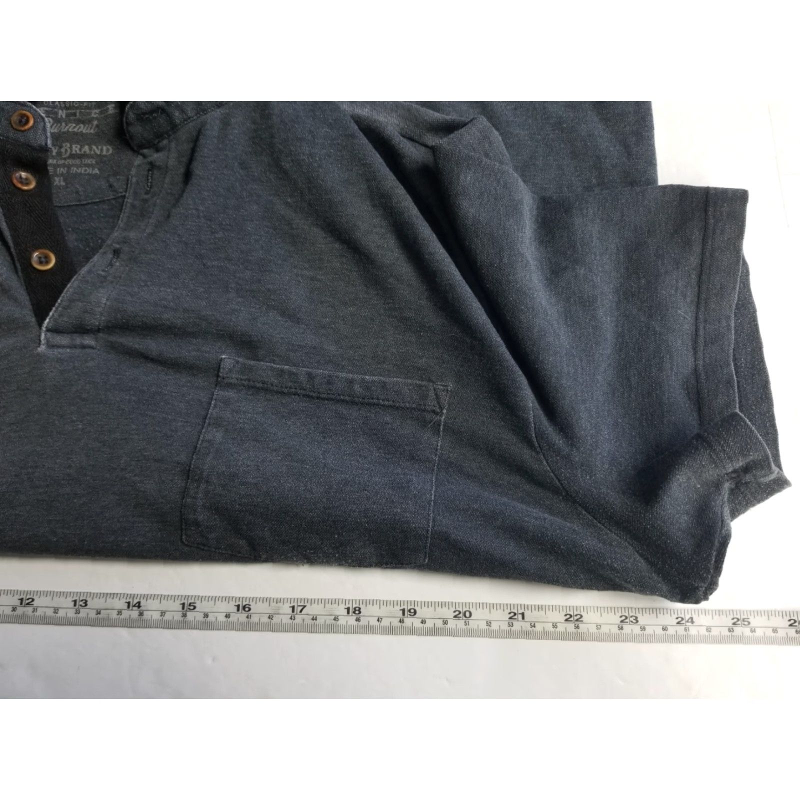 Lucky Brand VINTAGE Lucky Brand Venice Burnout Polo Shirt Mens XL Short Sleeve Gray Cotton Polyester Regular All Seasons Lightweight Men Size US XL / EU 56 / 4 - 4 Thumbnail