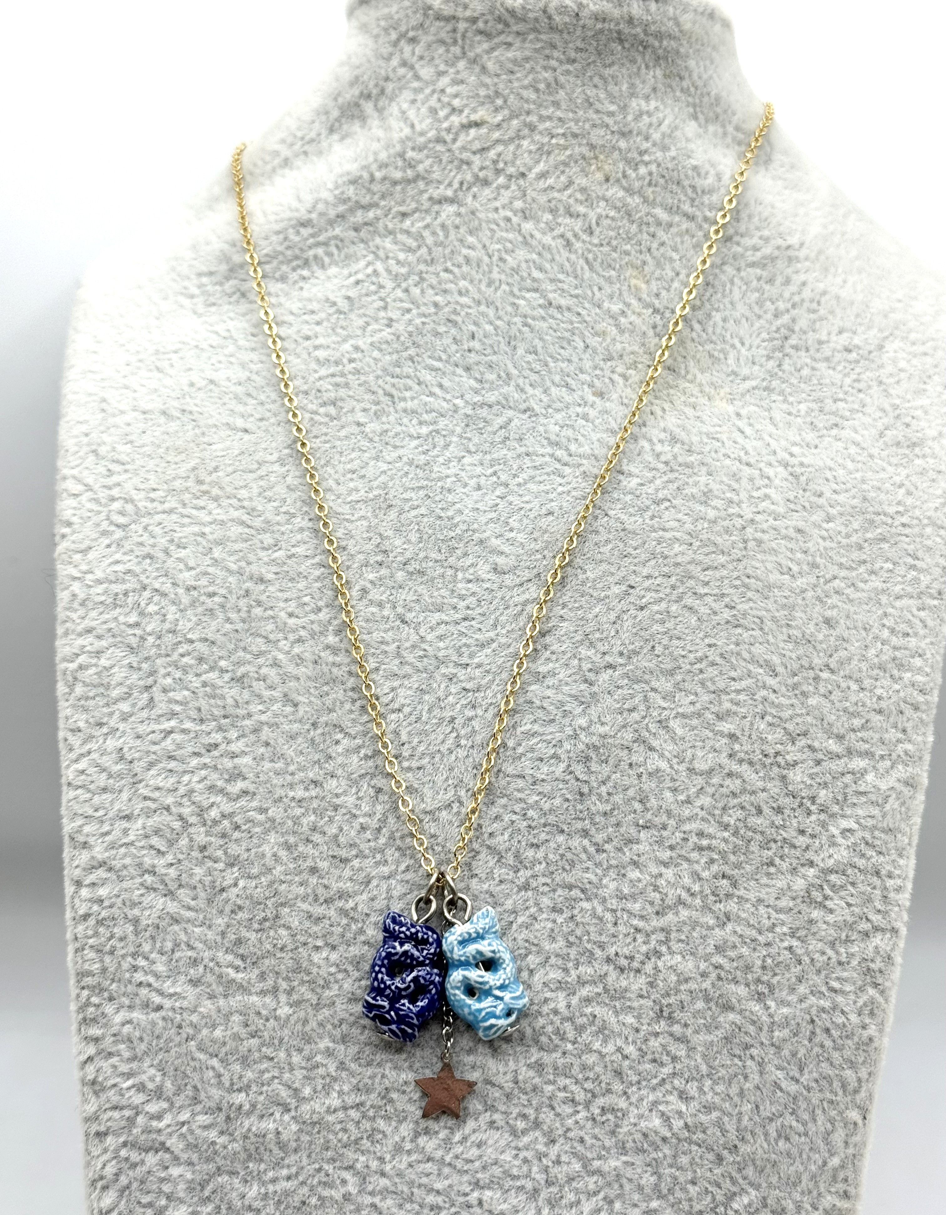 Vintage Vintage porcelain dragon star chain necklace Size ONE SIZE - 2 Thumbnail