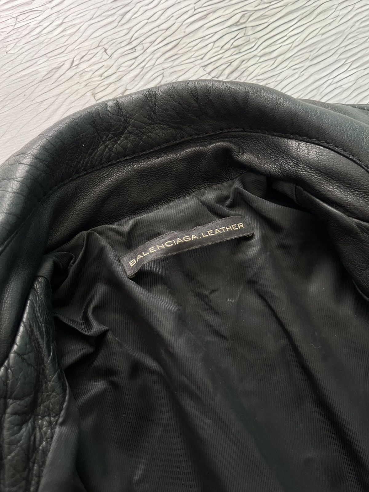 Balenciaga Balenciaga Vintage Leather Moto Jacket Luxury Black Size XS / US 0-2 / IT 36-38 - 11 Thumbnail