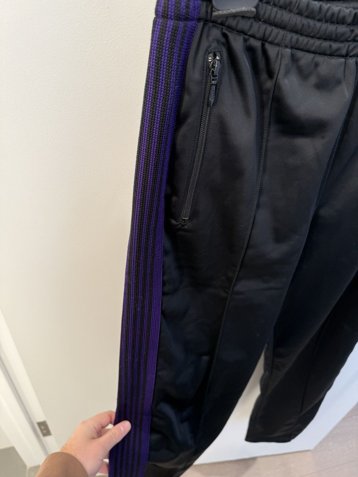 Needles Needles track pants black / purple size small 30-32 waist Size US 32 / EU 48 - 2 Thumbnail
