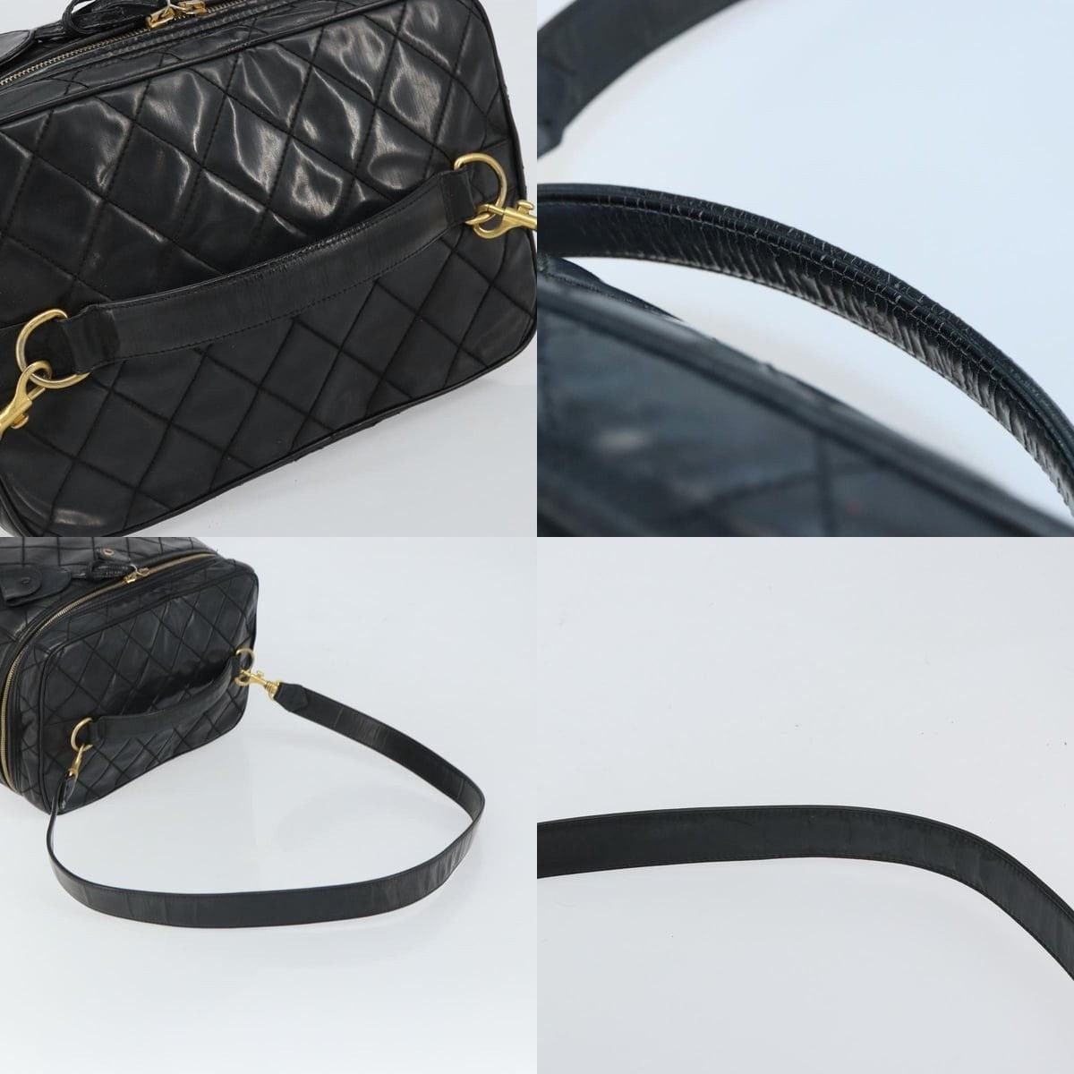 Chanel Chanel Vanity Handbag Patent Leather Black CC Size ONE SIZE - 4 Thumbnail