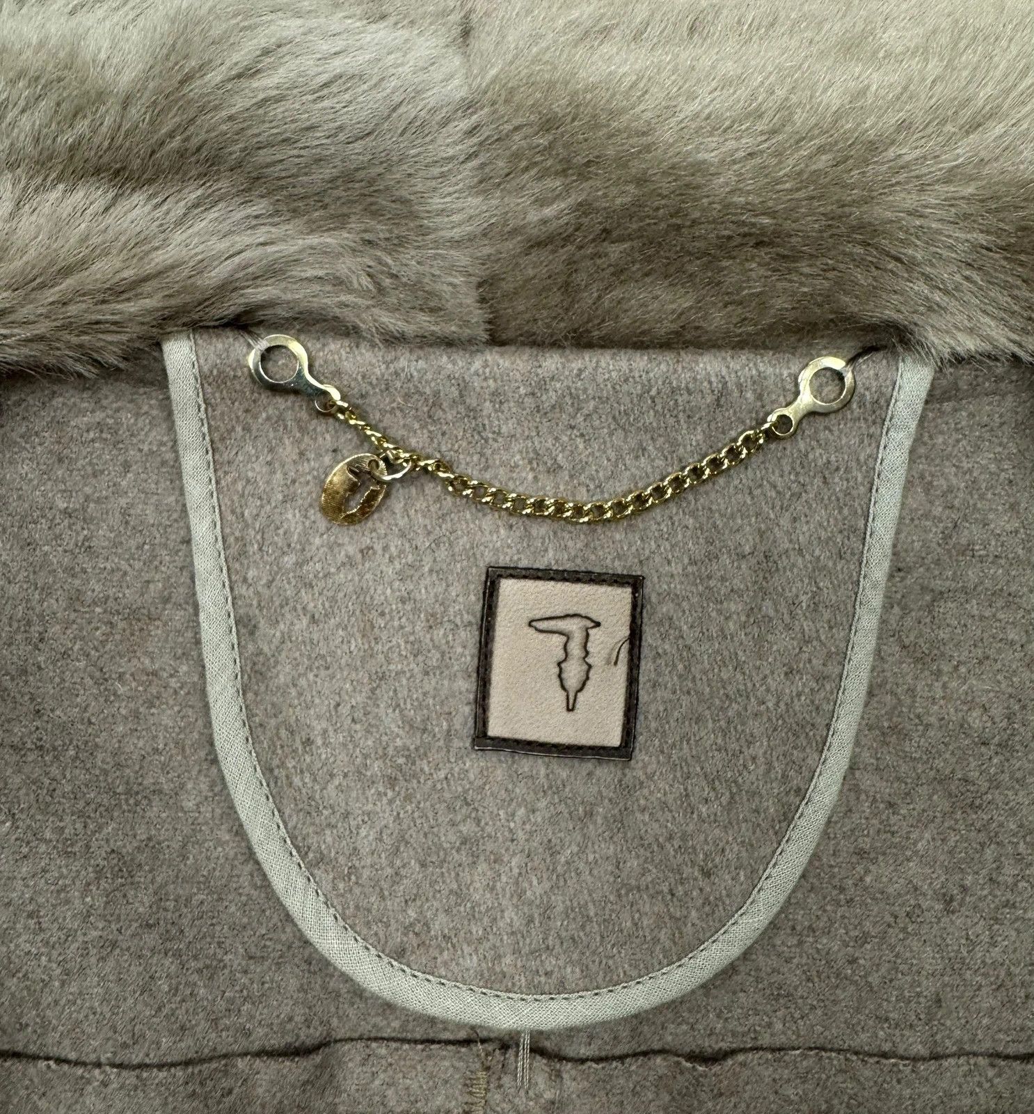 Trussardi Trussardi Genuine Leather Wool Jacket Shearling size 46 Size L / US 10 / IT 46 - 14 Thumbnail