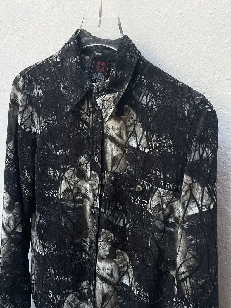 Jean Paul Gaultier Jean Paul Gaultier 99SS Fallen Angel Statue Mesh Shirt 2504 Size US XXS / EU 40 - 2 Thumbnail