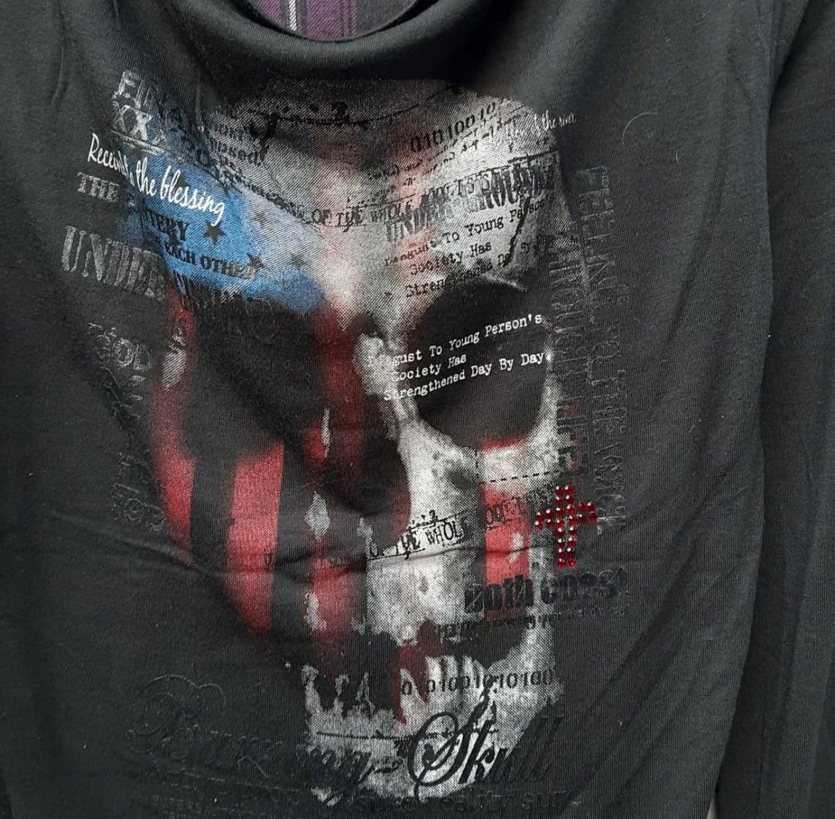Hysteric Glamour × If Six Was Nine × Le Grande Bleu (L.G.B.) 2000s Beaumere Skull Poem Punk Double Layer Ls Shirt y2k Size US S / EU 44-46 / 1 - 2 Thumbnail