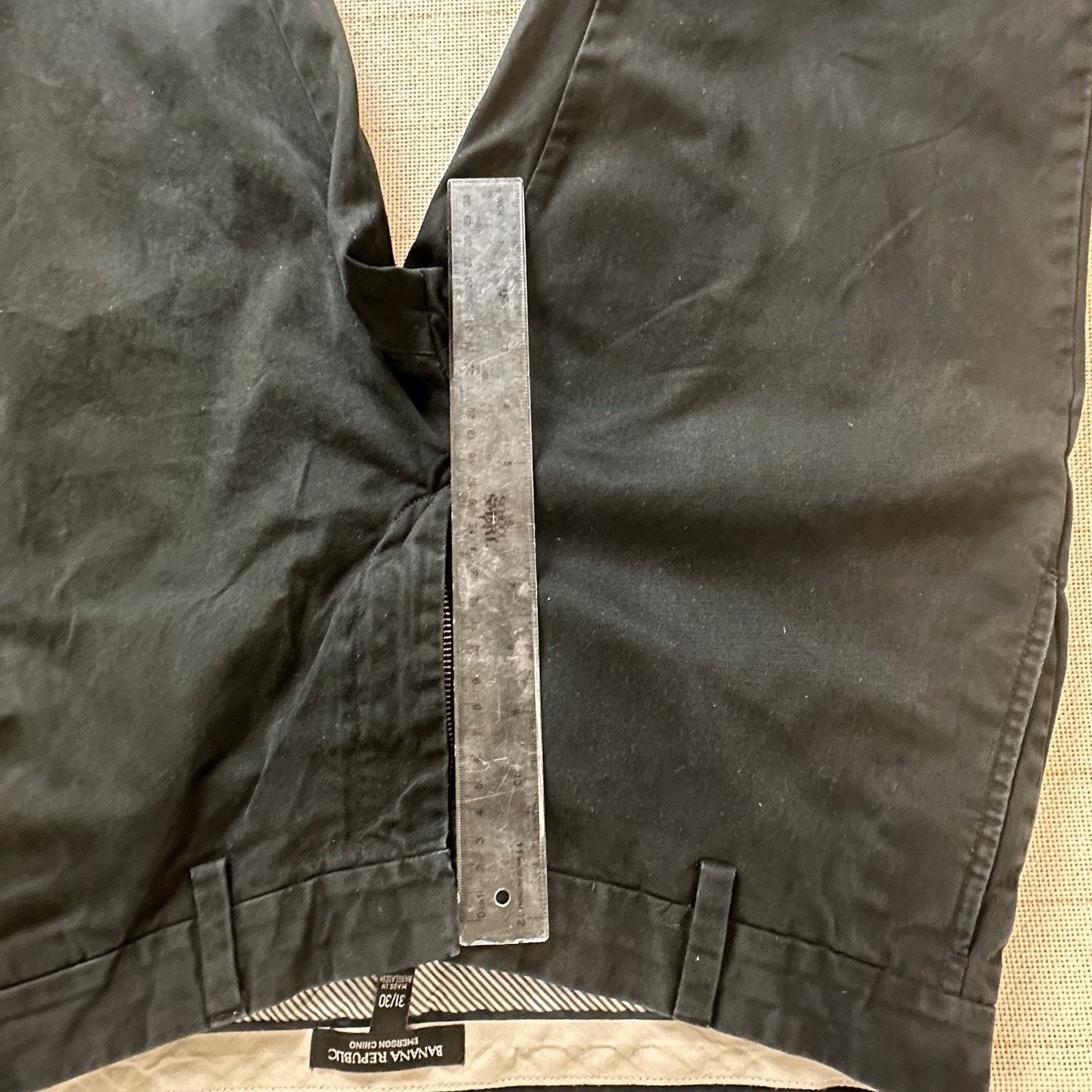 Banana Republic Banana Republic Emerson Chino Pant Black Cotton Mens Size US 31 - 7 Thumbnail