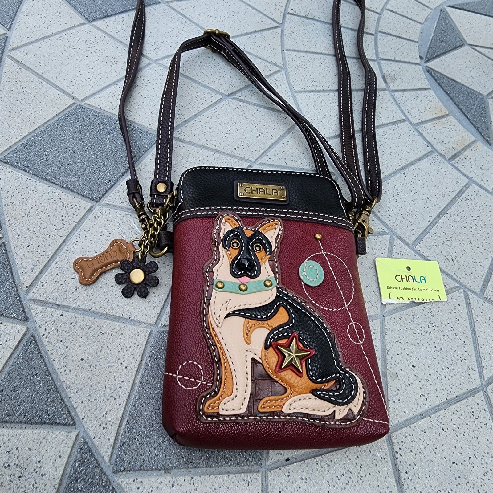 Designer Chala Vegan Leather Doggie Mini Crossbody Cell Phone Bag Size ONE SIZE - 4 Thumbnail