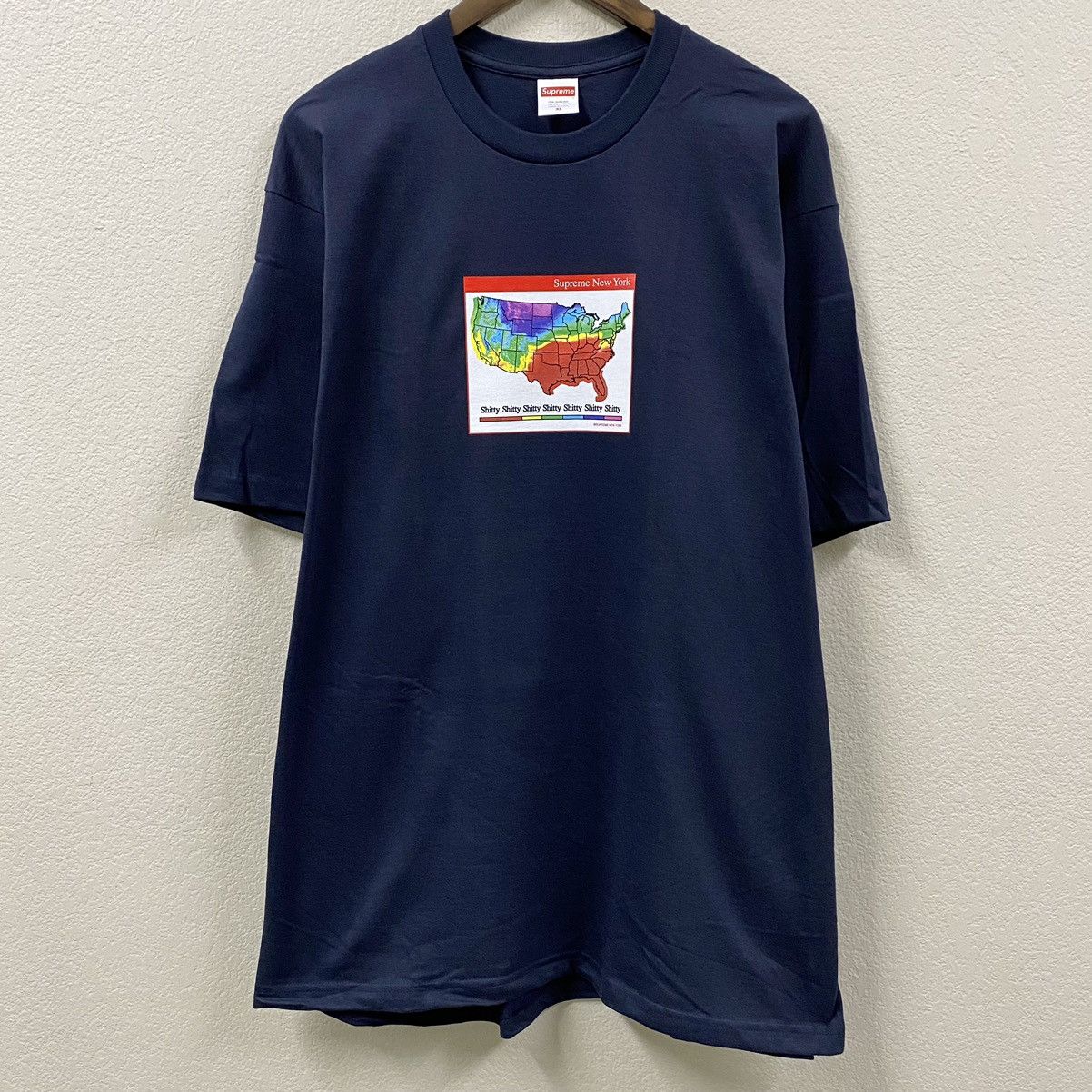 Supreme 2023 F/W WEATHER NAVY T-SHIRT (L) | Grailed