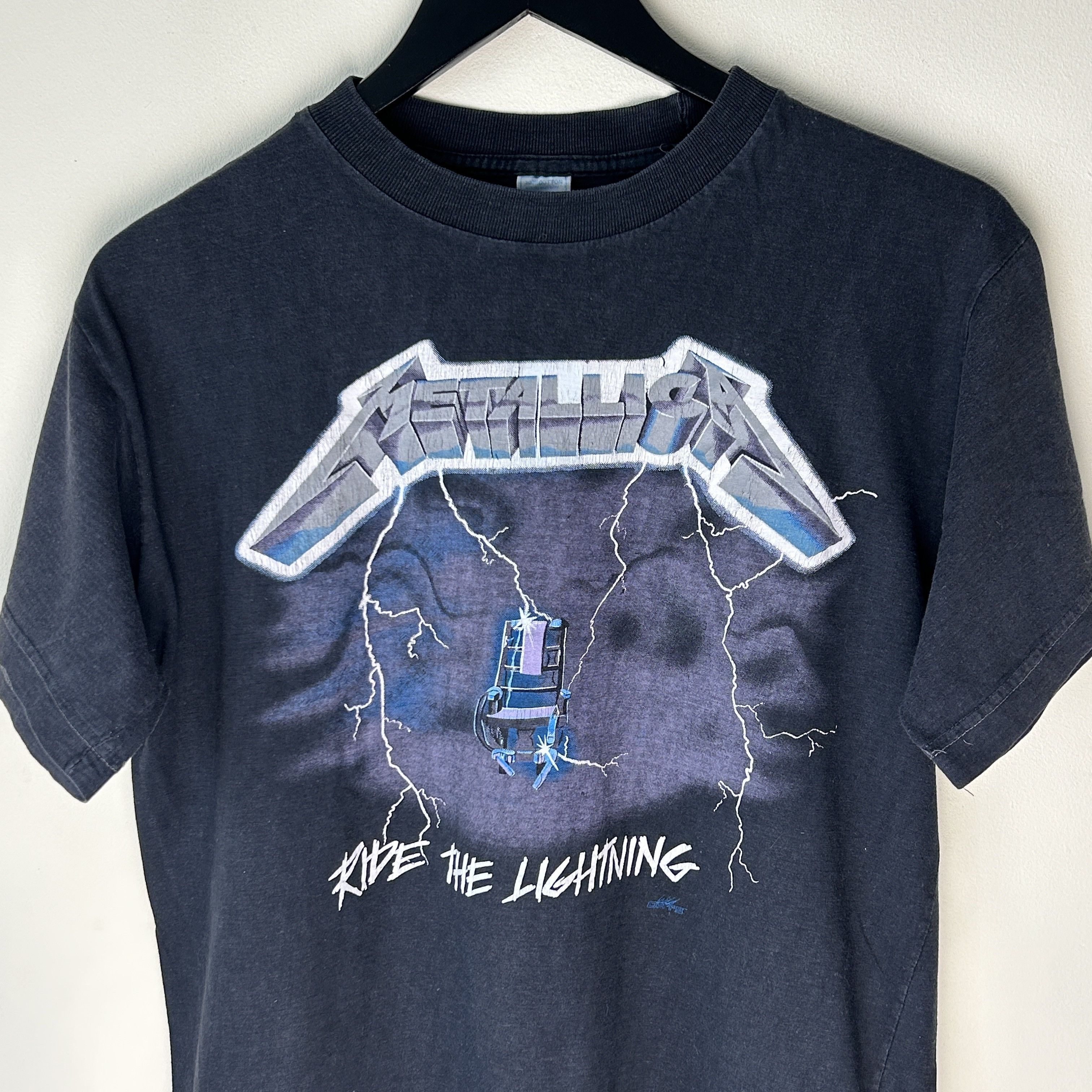 Band Tees Vintage Metallica Ride The Lightning 80’s Band T-shirt Size US L / EU 52-54 / 3 - 3 Thumbnail