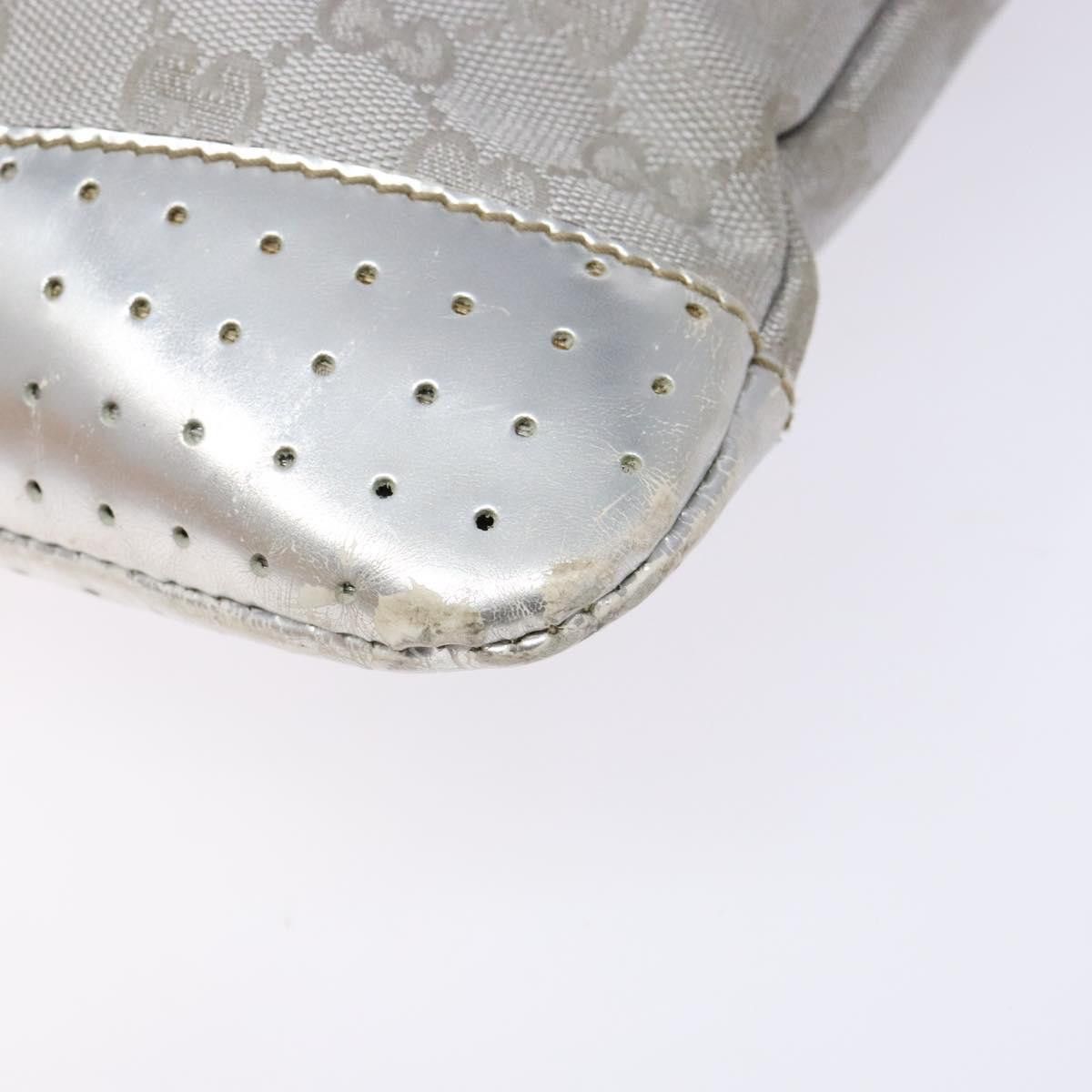 Gucci GUCCI GG Canvas Sherry Line Shoulder Bag Silver Size ONE SIZE - 12 Thumbnail