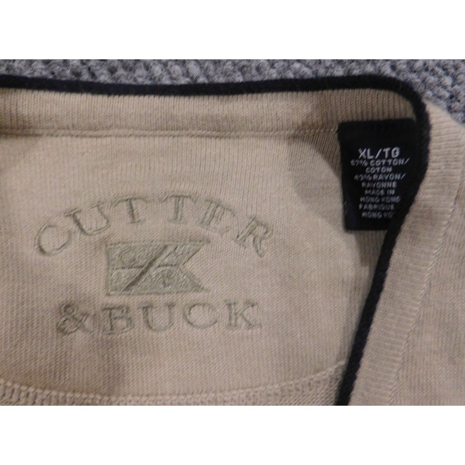 Cutter & Buck Cutter & Buck Sweater Pullover V-Neck XL Beige Mens Knit Pullover Regular Long Sleeve Logo Modern Fall Winter Size US XL / EU 56 / 4 - 5 Thumbnail