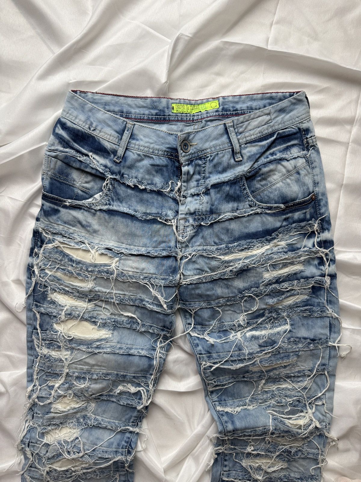 If Six Was Nine Cipo & Baxx Avant Garde Punk Ripped Distressed Jeans Size US 30 / EU 46 - 2 Thumbnail