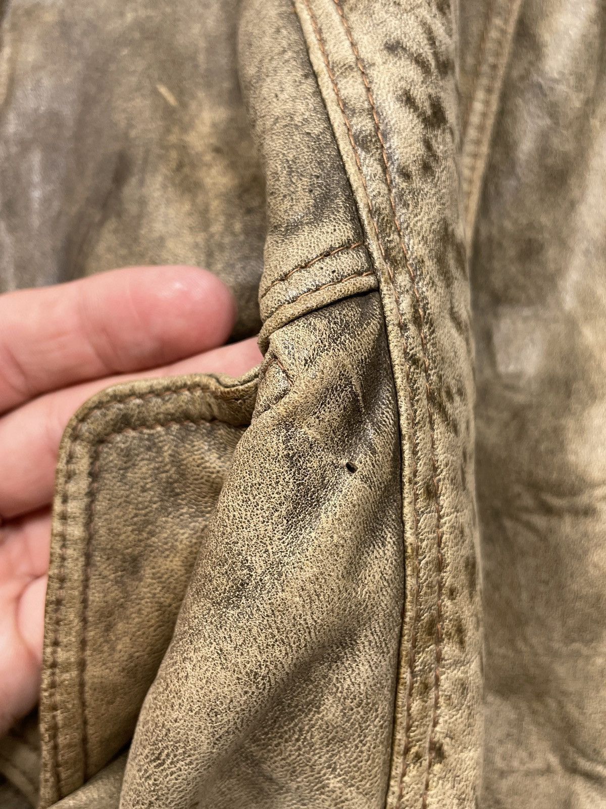 Japanese Brand Vintage Y2K Outfit Vera Pelle Leather Bomber Jacket Size US L / EU 52-54 / 3 - 18 Thumbnail