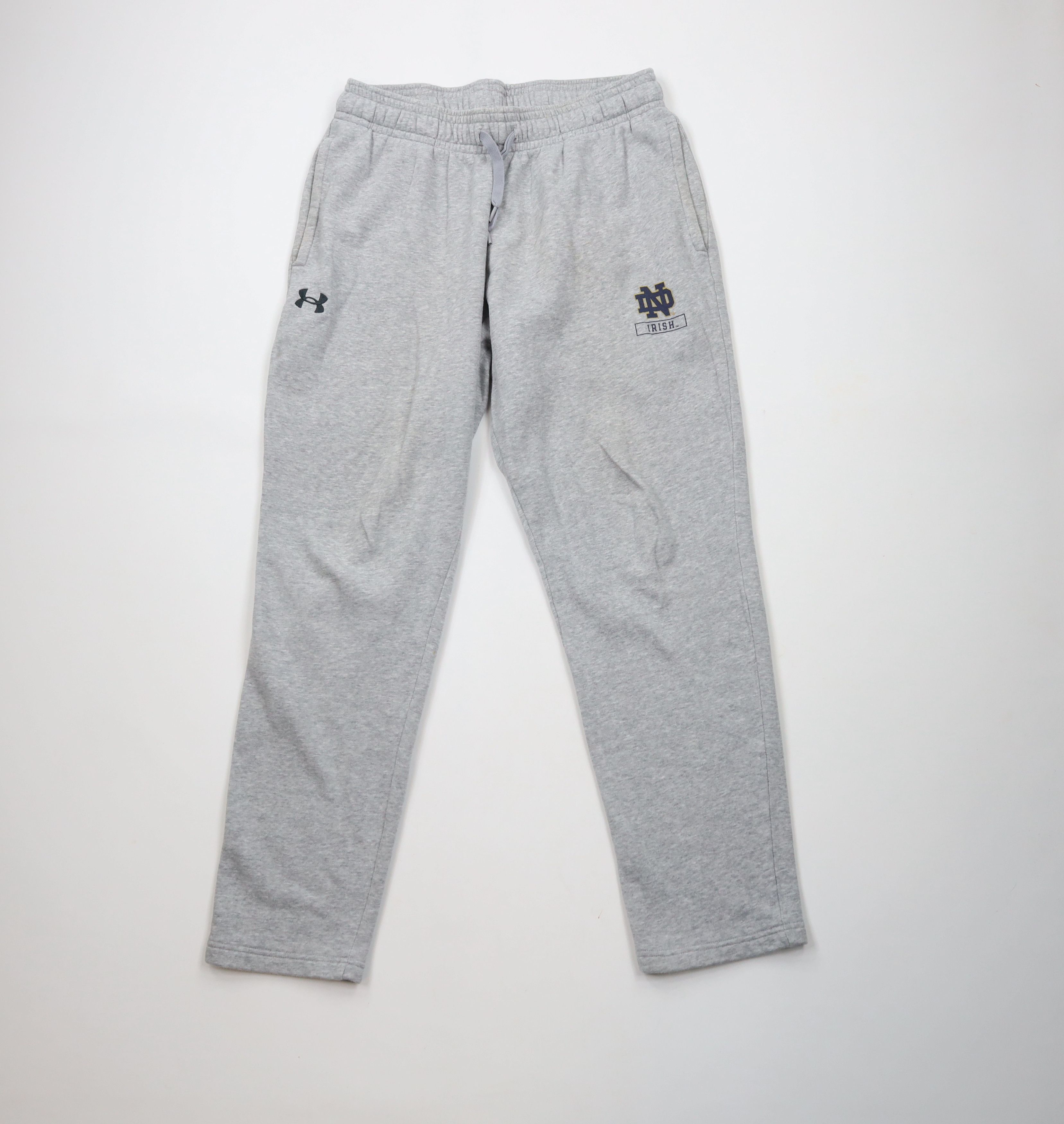 Under Armour × Vintage Under Armour Notre Dame University Football Sweatpants Gray Size US 36 / EU 52 - 1 Thumbnail