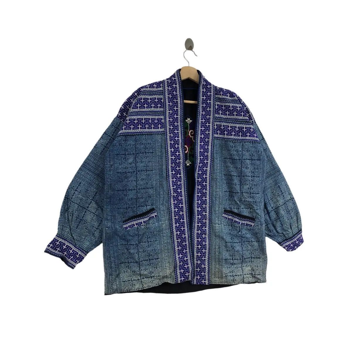 Vintage Vintage 80’ JAPAN KIMONO DRAGON Boro Distress Indigo Coat Size XXL / US 16-18 / IT 52-54 - 4 Thumbnail