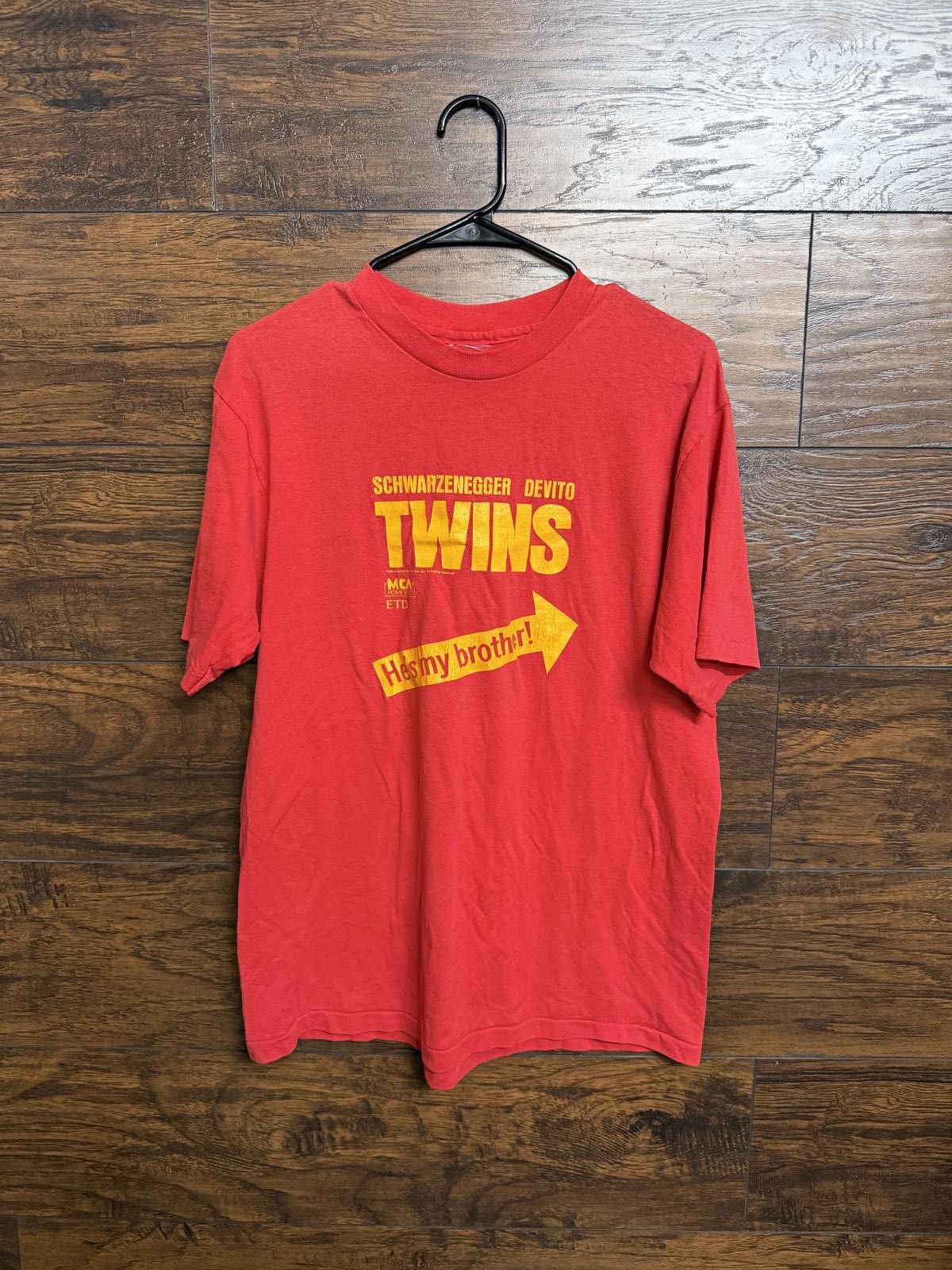 Designer VTG Twins Movie Promo T-shirt 1988 Schwarzenegger Devito Size US L / EU 52-54 / 3 - 1 Thumbnail