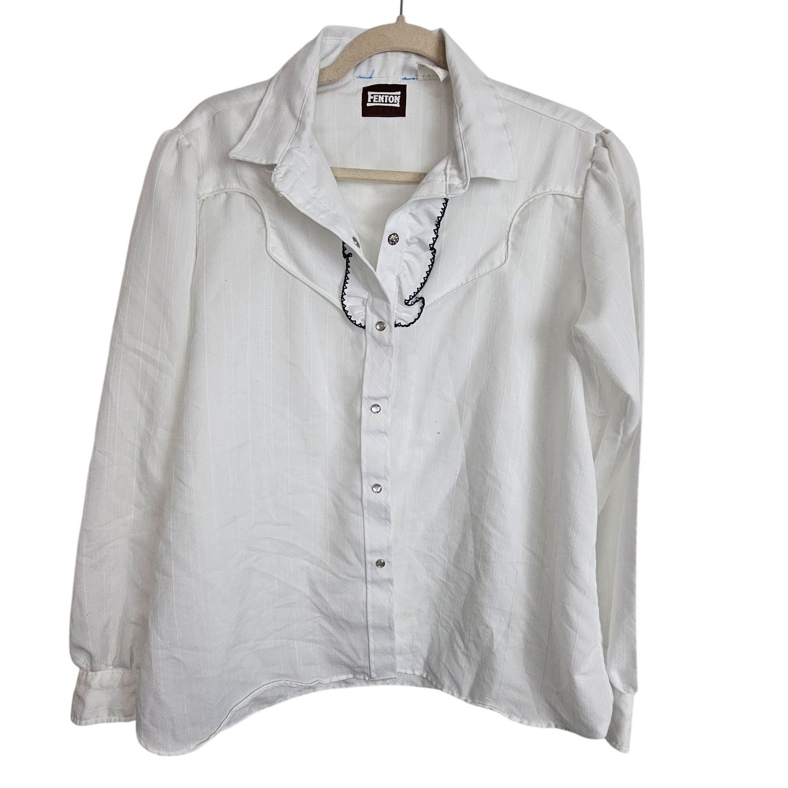 Fenton Vintage Fenton Womens Western Shirt Size 19/20 Snap Ruffle Size XL / US 12-14 / IT 48-50 - 1 Thumbnail