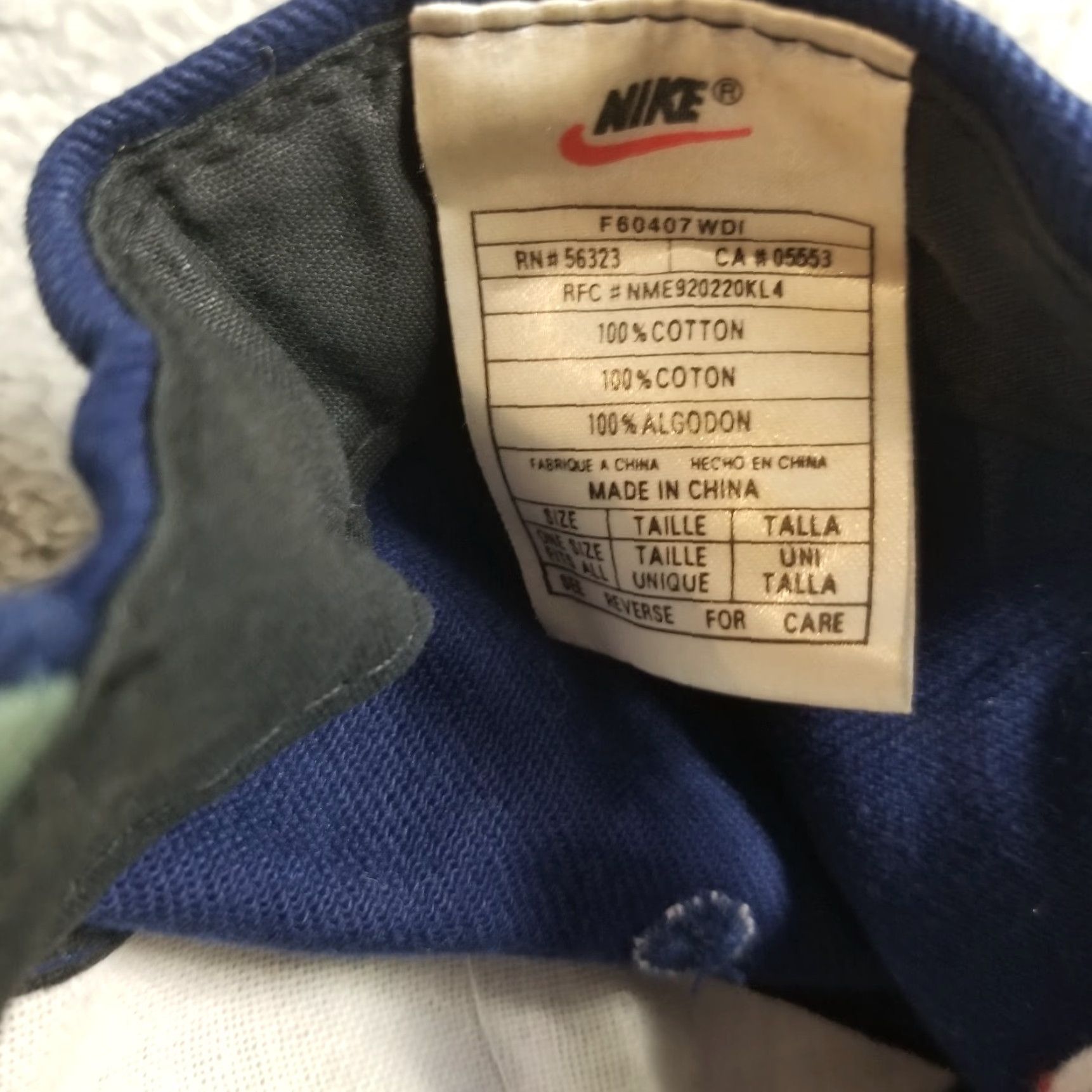 Nike VINTAGE 90s Nike Snapback Hat Cap Blue Adjustable Swoosh Mens Size ONE SIZE - 3 Thumbnail