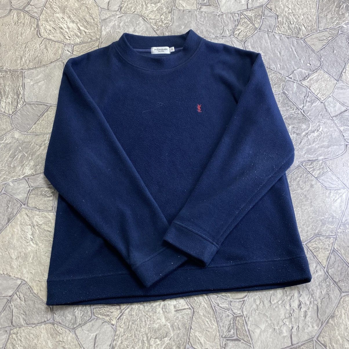 Yves Saint Laurent Vintage Yves Saint Laurent YSL Fleece Mock Neck Sweatshirt Size US XL / EU 56 / 4 - 1 Thumbnail
