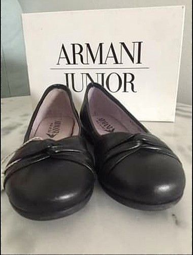 Armani Armani Junior Toddler Girls Leather Designer Shoes - Size 29 Size US 8 / IT 38 - 6 Thumbnail