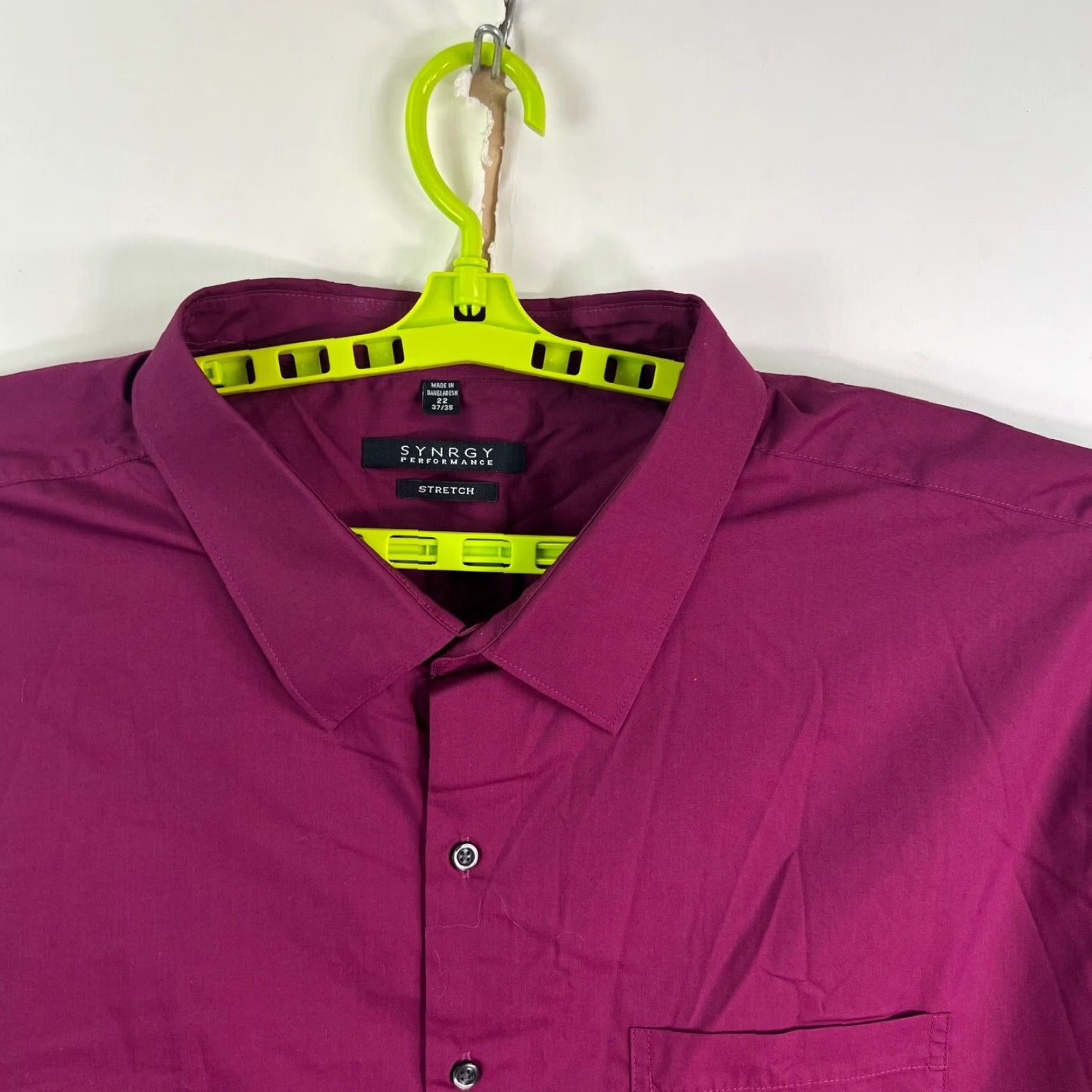 Vintage SYNRGY Shirt Mens Size 22/38 Purple Long Sleeve Button-Up Stretch Cotton Poly Blend Big & Tall Contemporary City Preppy Classic Designer Size US XXL / EU 58 / 5 - 3 Thumbnail