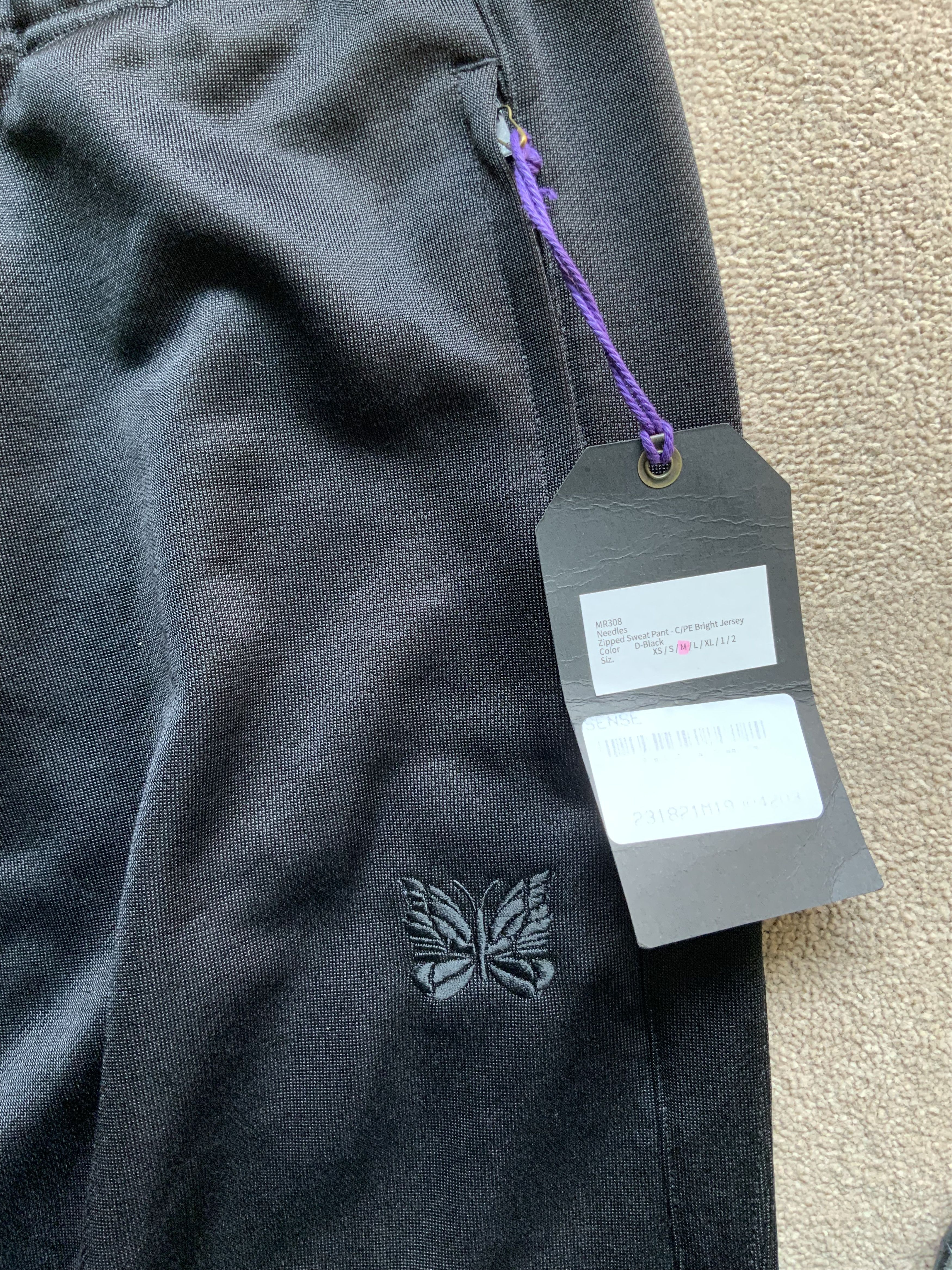 Needles Medium Needles black zip lounge pants joggers trousers Size US 31 - 2 Thumbnail