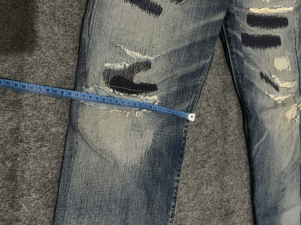 Levi's Vintage Levis Distressed Patchwork Jeans Size US 31 - 17 Thumbnail