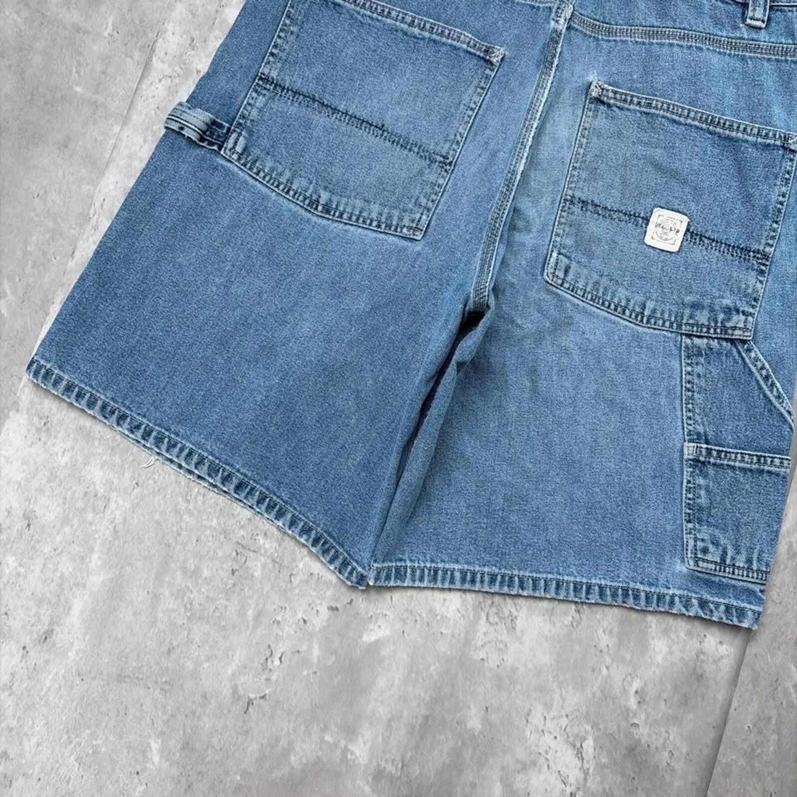Other Y2K Blue Sonoma Jeans Grunge Baggy Carpenter Denim Jorts Size US 34 / EU 50 - 4 Thumbnail