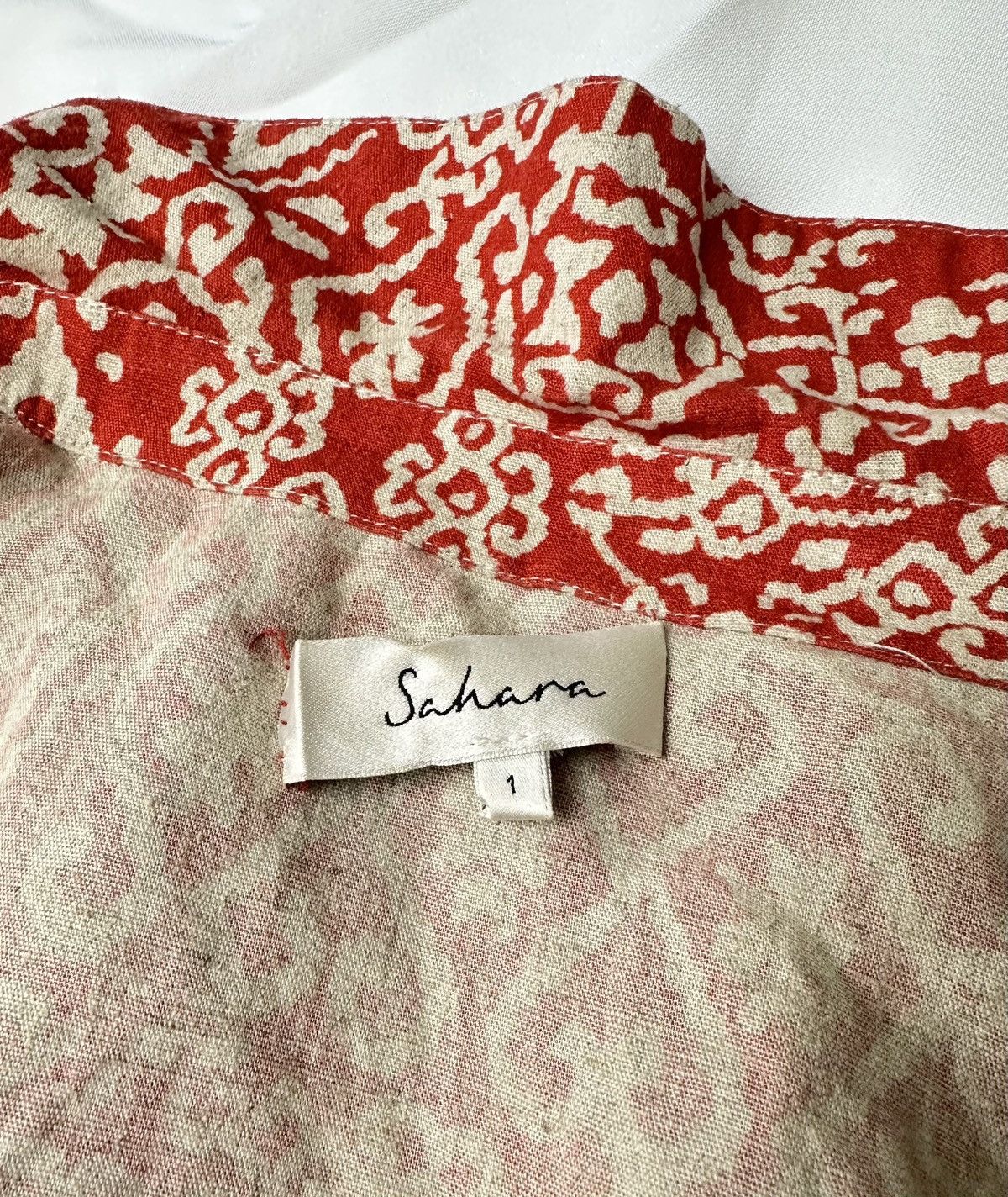 Sahara Club Vintage Sahara Linen Blouse Shirt Dress Size 1 Made In UK Size M / US 6-8 / IT 42-44 - 12 Thumbnail