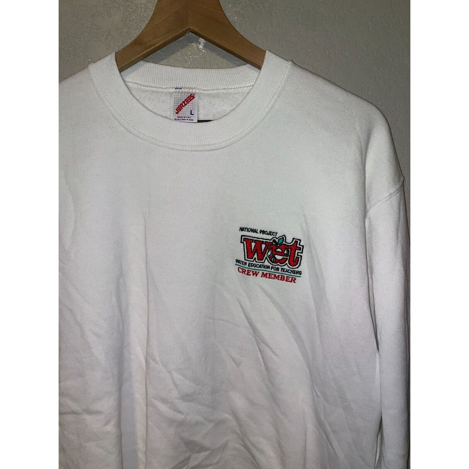 Jerzees Vintage Teacher Sweatshirt National Project Wet Water 90s L Size US L / EU 52-54 / 3 - 2 Thumbnail