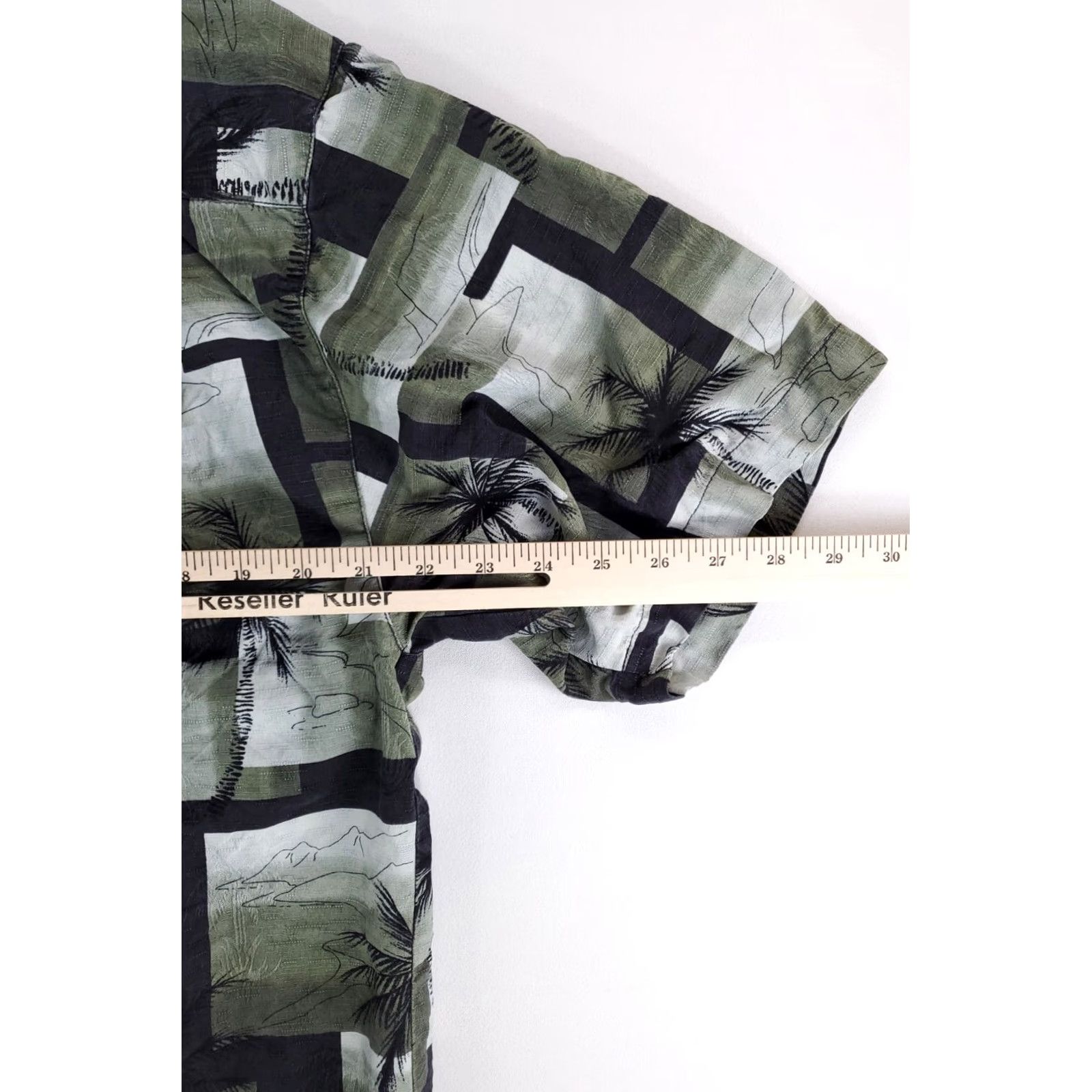 Tommy Bahama Tommy Bahama Hawaiian Button-Up Shirt Silk Short Sleeve Black Green Mens M Size US M / EU 48-50 / 2 - 6 Thumbnail