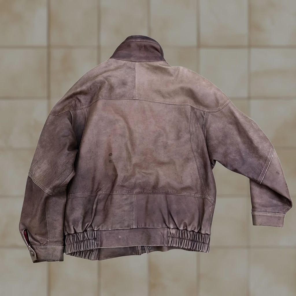 Vintage Vintage Alejandra Leather Bomber Jacket Men XL Brown Mexico Motorcycle Jacket Size US XL / EU 56 / 4 - 1 Thumbnail