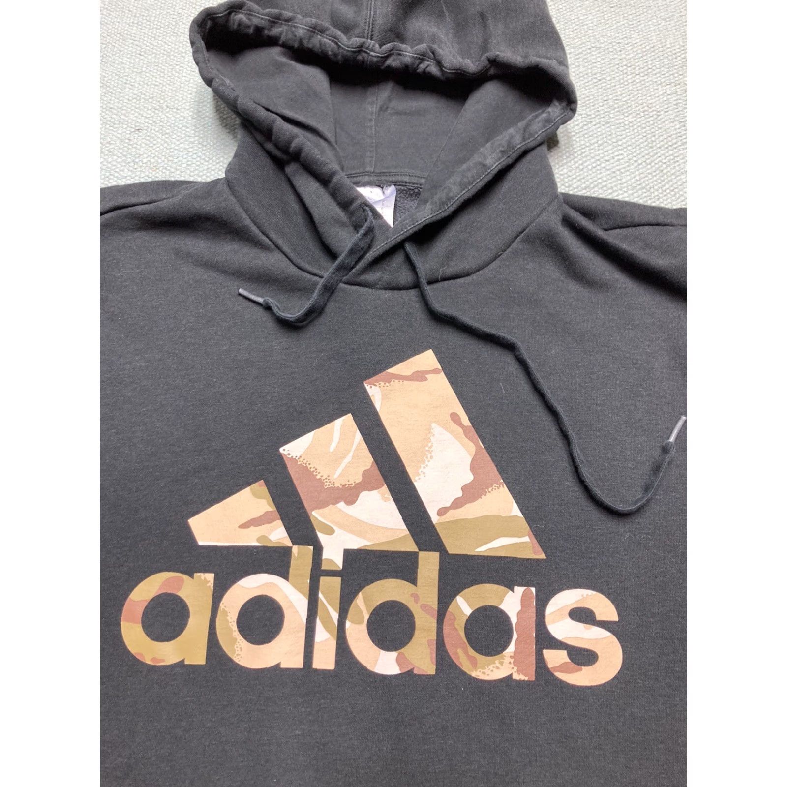 Adidas VINTAGE Adidas pullover hoodie camo stripes logo graphic camouflage adult small black Size US S / EU 44-46 / 1 - 2 Thumbnail