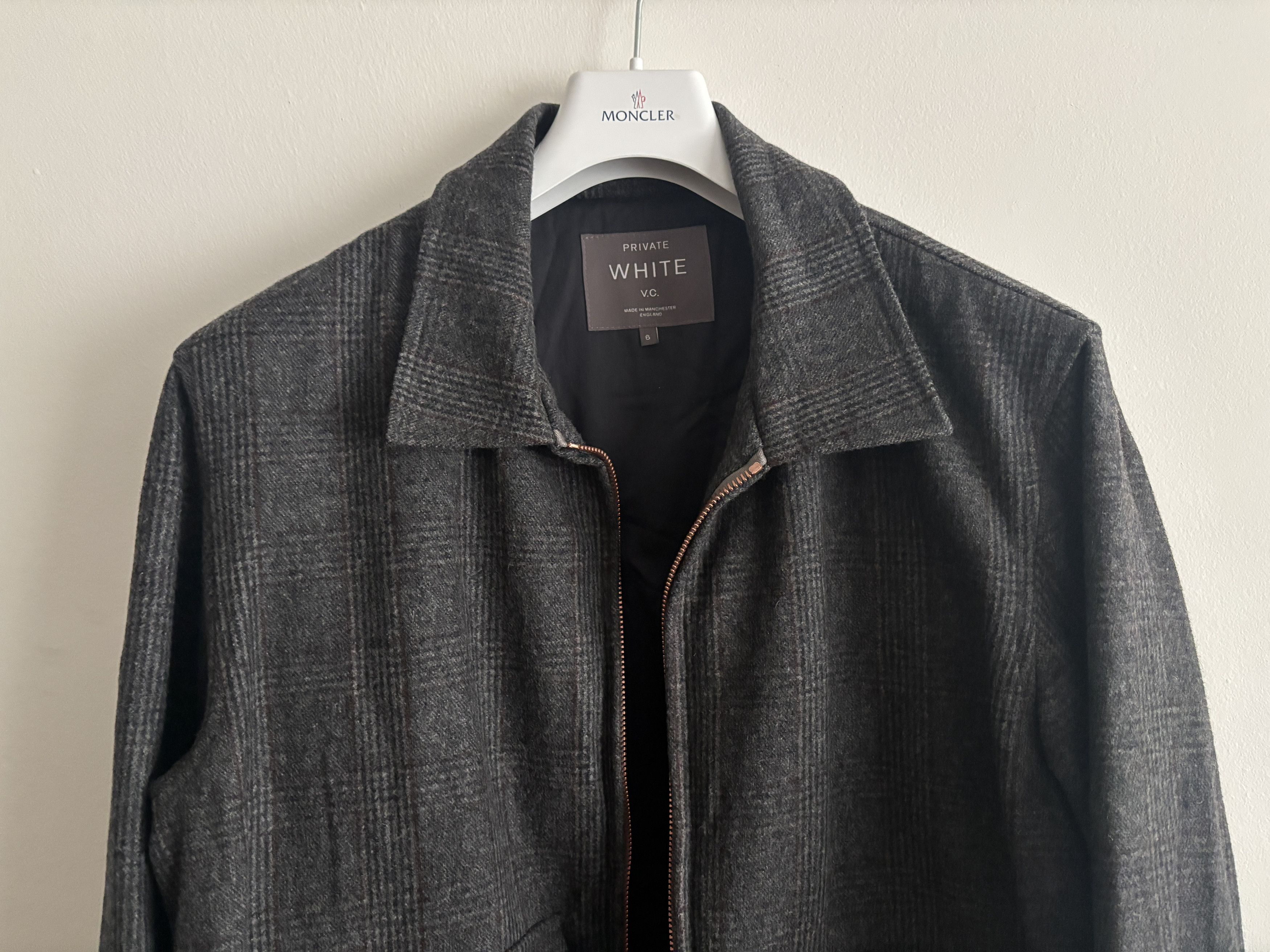 Private White V.C. $750 Mr.Porter Check Wool A-2 Bomber Jacket --6/ Large -XL Size US L / EU 52-54 / 3 - 3 Thumbnail