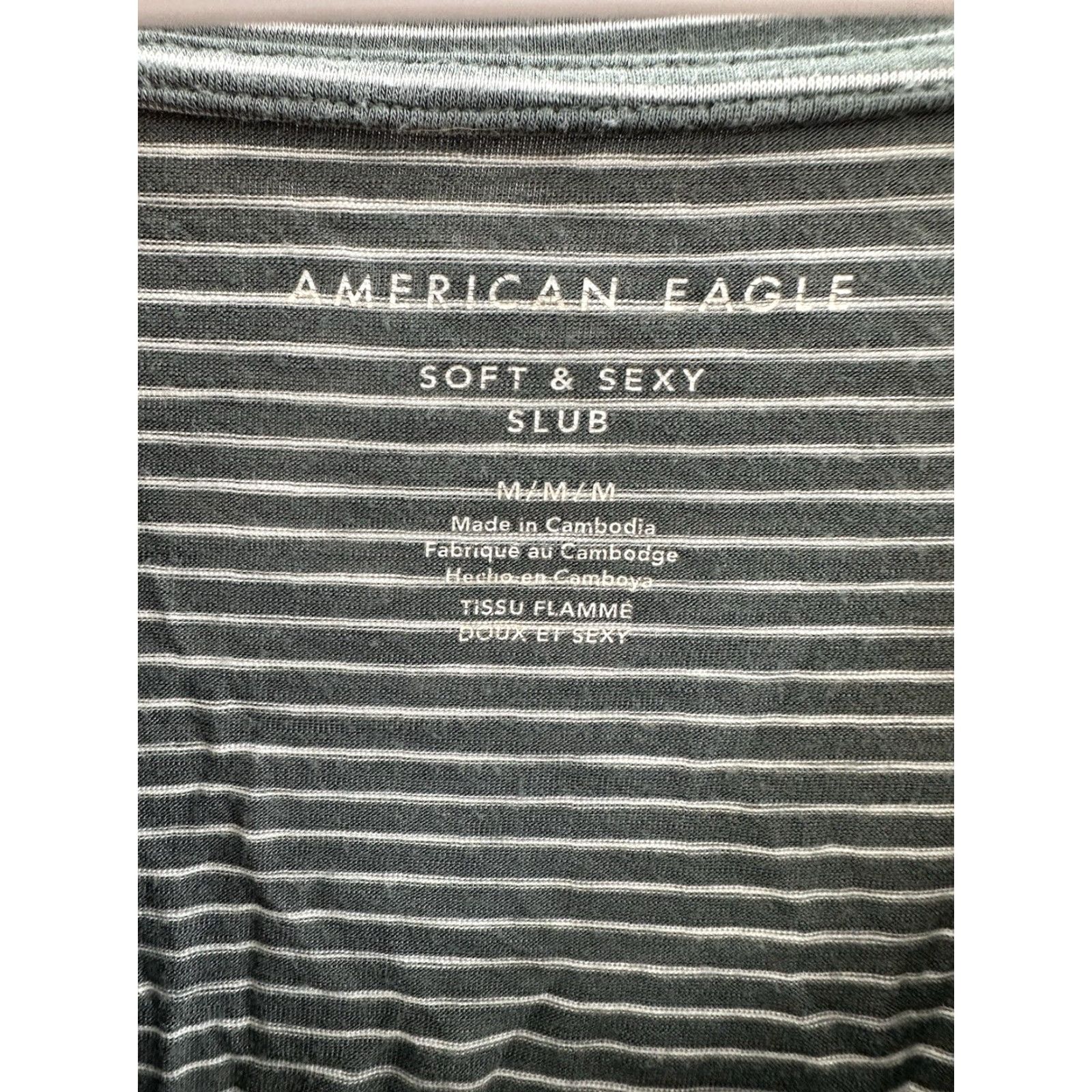 American Eagle Outfitters American Eagle Outfitters Blouse Shirt Long Sleeve Green Size M Womens Slub Knit V-Neck Size M / US 6-8 / IT 42-44 - 4 Thumbnail