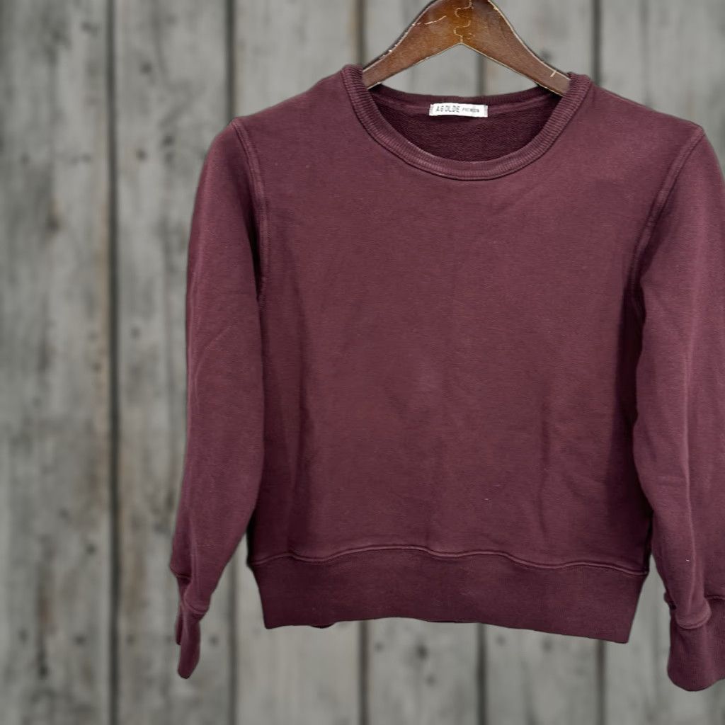 Agolde Agolde Sweatshirt Womens Small Long Sleeve Terry Fleece Pullover Purple City Modern 90s Mens Womens Size S / US 4 / IT 40 - 1 Thumbnail