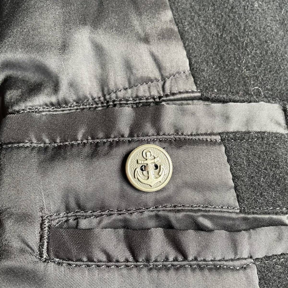NANO universe Padded Black Melton Wool Marine Coat Size US M / EU 48-50 / 2 - 6 Thumbnail