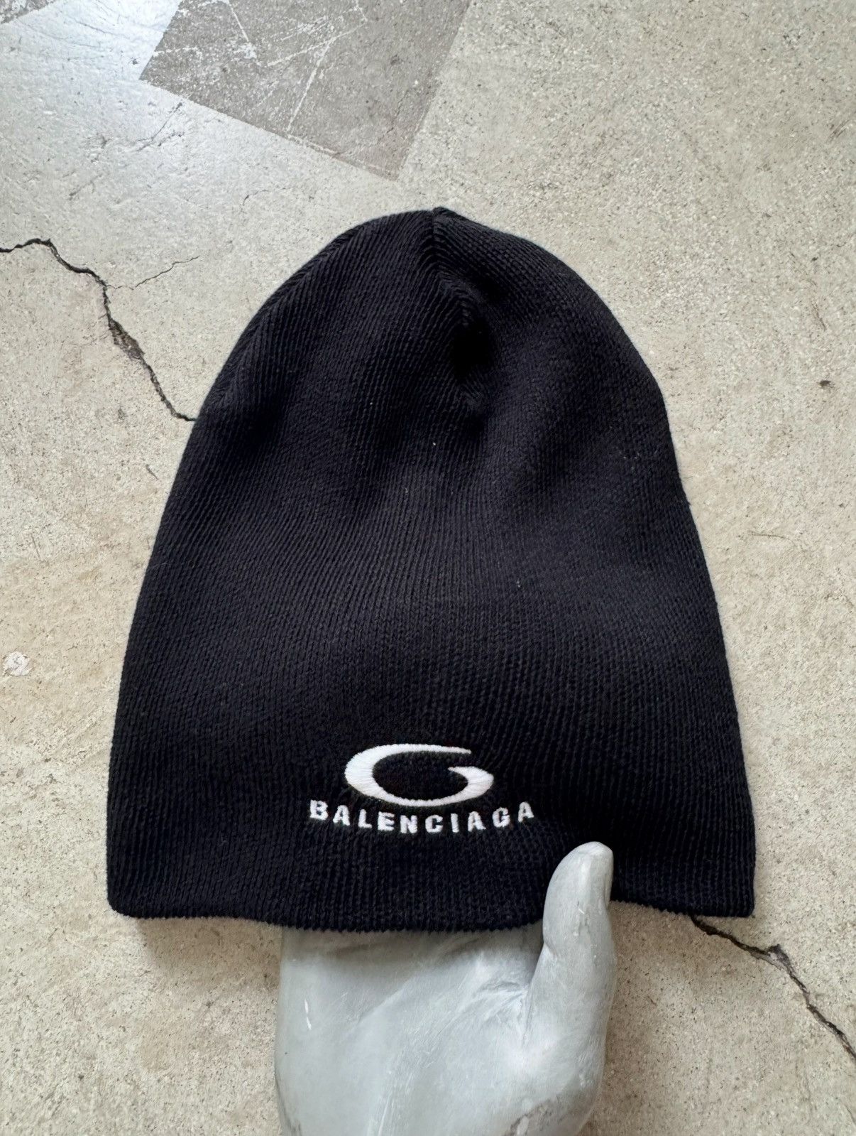 【BALENCIAGA】Heat Up Socks Beanie Black Balenciaga Black Sports Icon Beanie Balenciaga