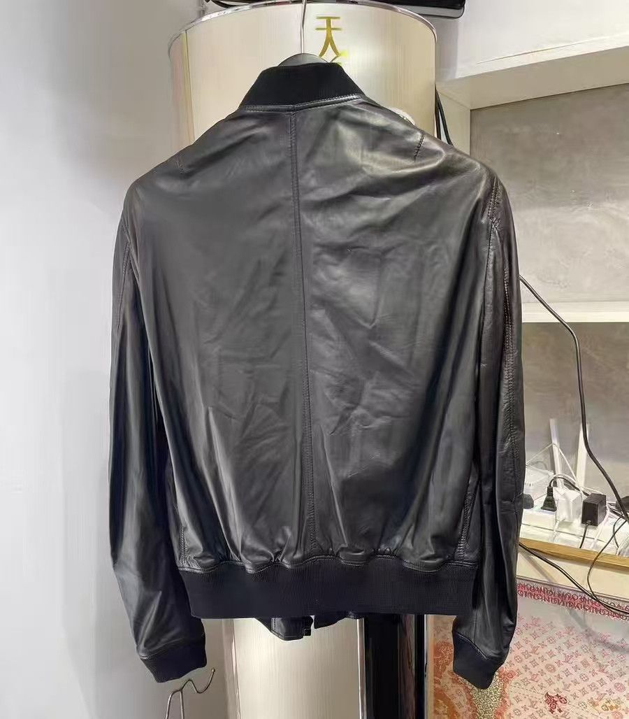 Burberry Burberry Black Leather Bomber Jacket for Men Size US L / EU 52-54 / 3 - 2 Thumbnail
