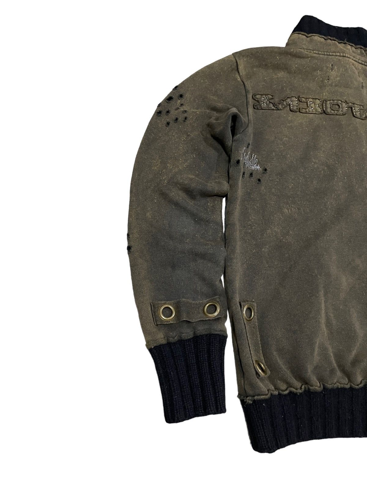 SBTG × Vintage Vintage Sabotage Thrashed Knitwear Zipper Jacket Size US S / EU 44-46 / 1 - 10 Thumbnail
