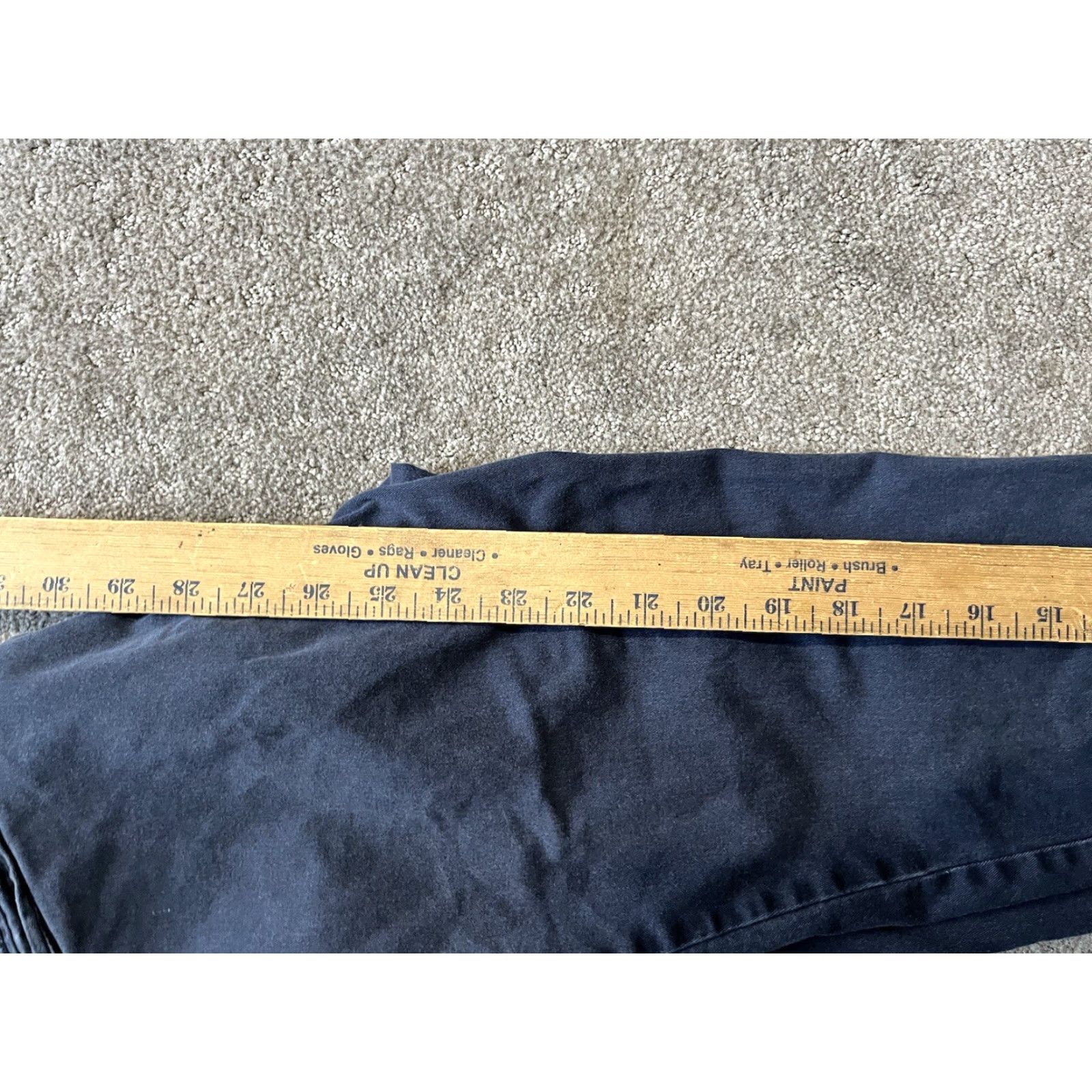 Vintage Kenar Pants Women's 2 Ankle Navy Mid Rise Flat Front Tapered Leg Pockets Cropped Twill Stretch Casual Workwear Size 26" / US 2 / IT 38 - 6 Thumbnail