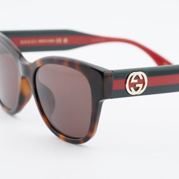 Gucci Gucci GG1866SK 002 Sunglasses Havana Square Frame Size ONE SIZE - 2 Thumbnail