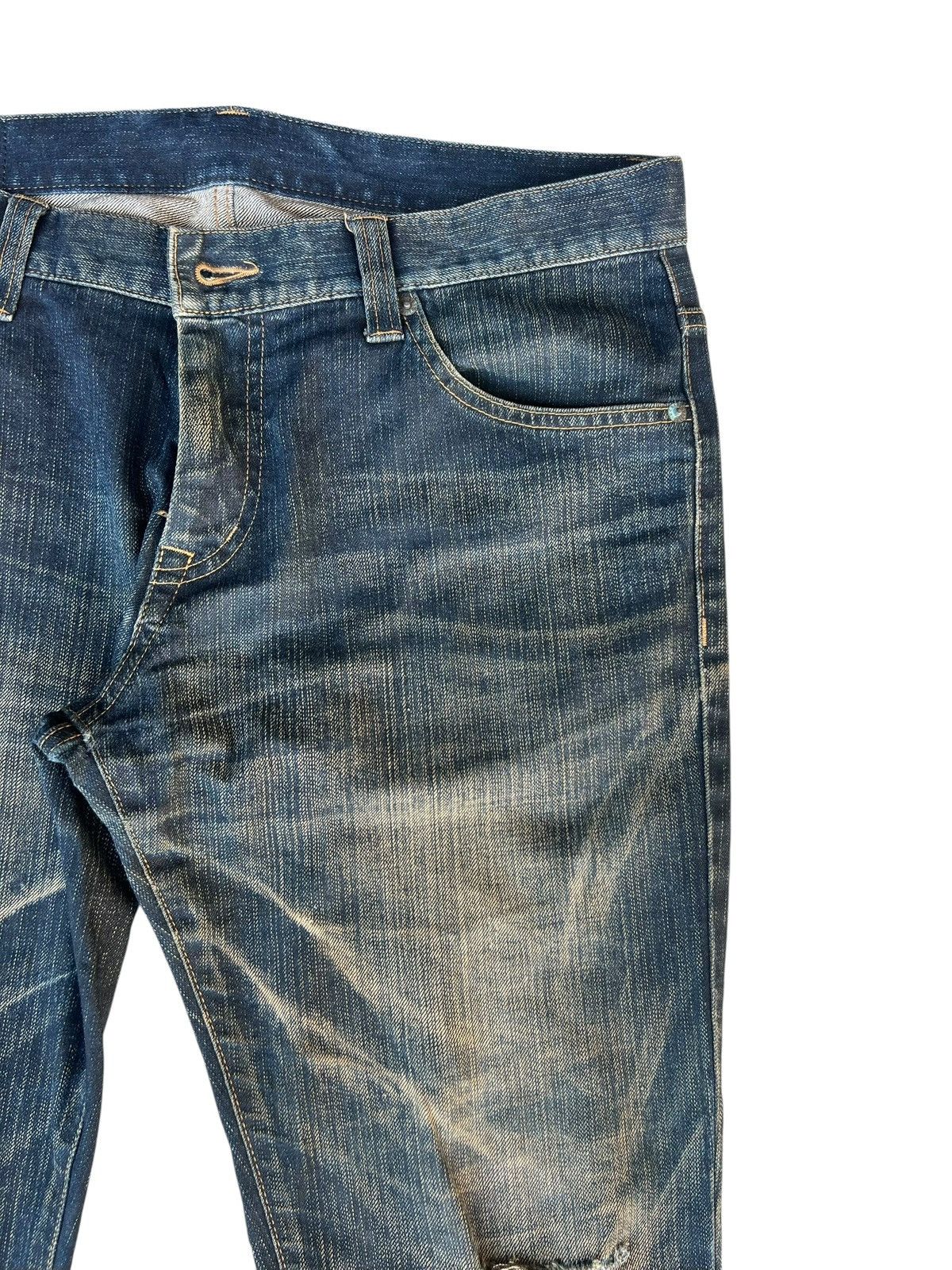Tornado Mart Trashed Tornado Mart Distress Dirty Mud Denim Flare Jeans Size US 33 - 12 Thumbnail