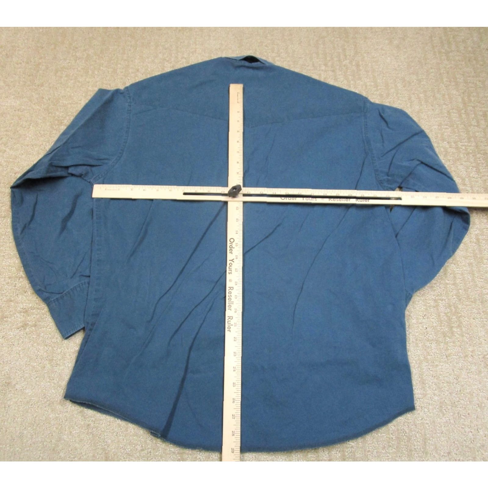 Wrangler VINTAGE Wrangler Shirt Men L Blue Twill Western Long Sleeve USA 90s Button-Up Size US L / EU 52-54 / 3 - 5 Thumbnail