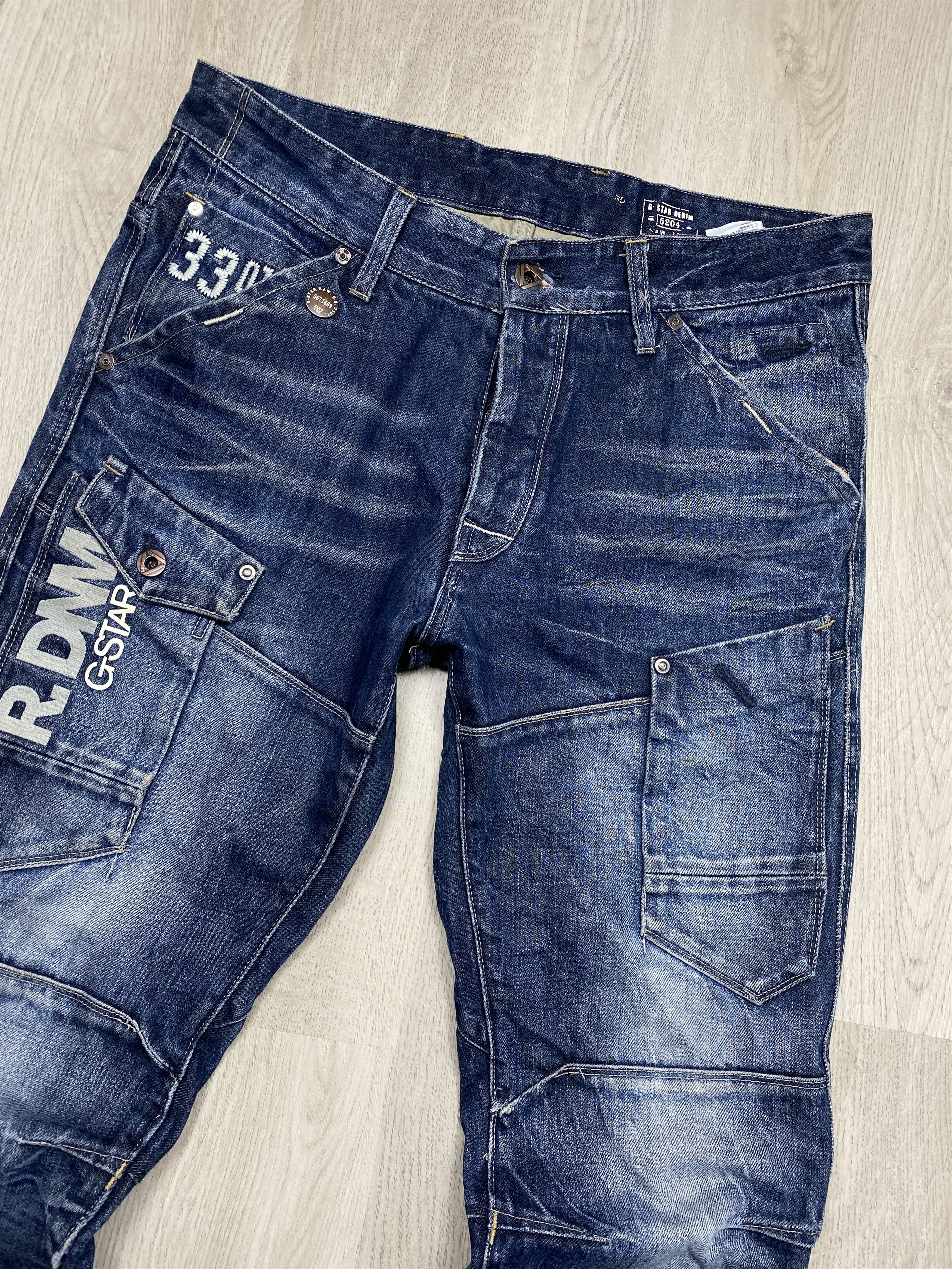 G-Star G Star Raw 5620 Tapered Denim Double Knee Pants Jeans Size US 33 - 2 Thumbnail