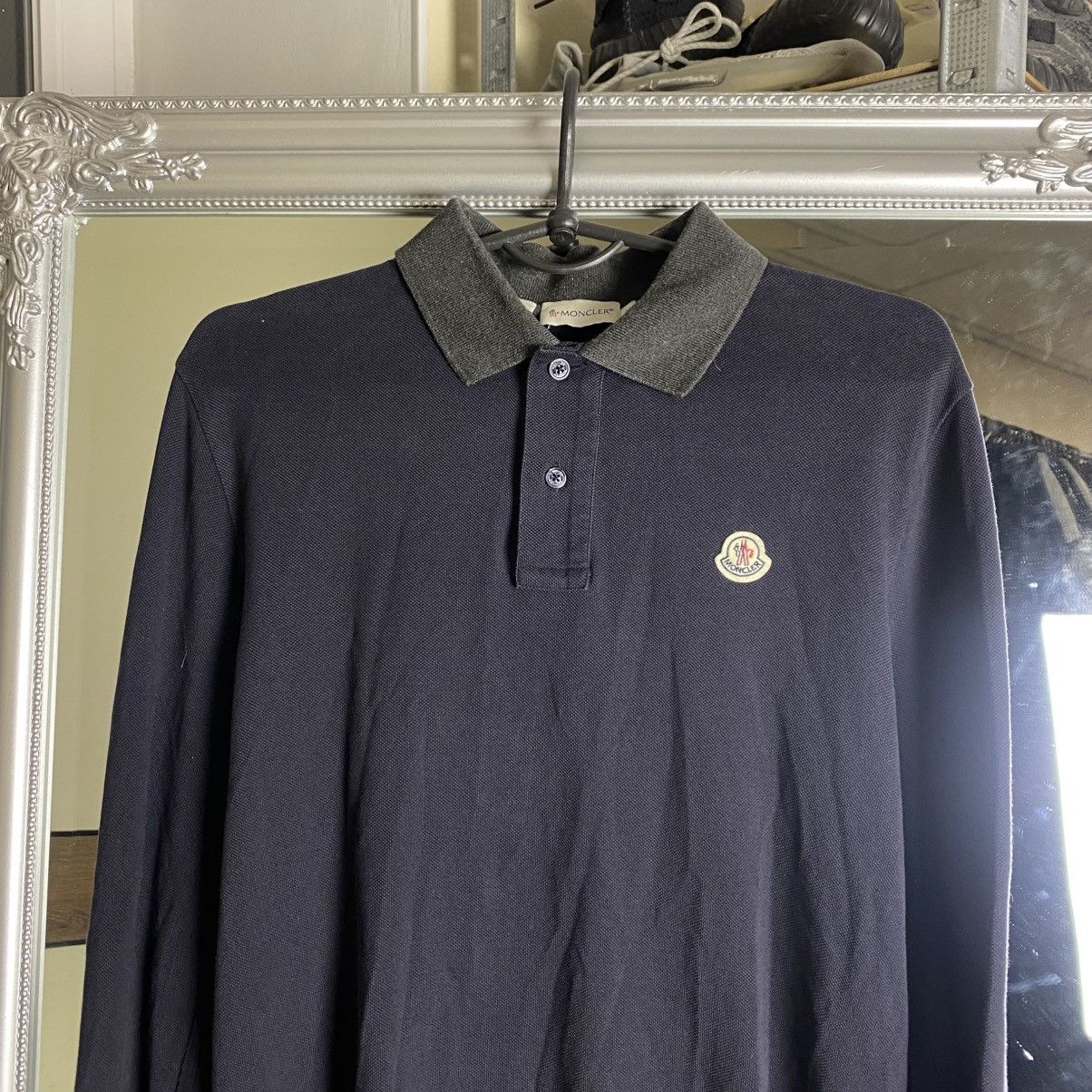 Moncler Moncler Long Sleeve Polo T-Shirt S Size Size US S / EU 44-46 / 1 - 2 Thumbnail