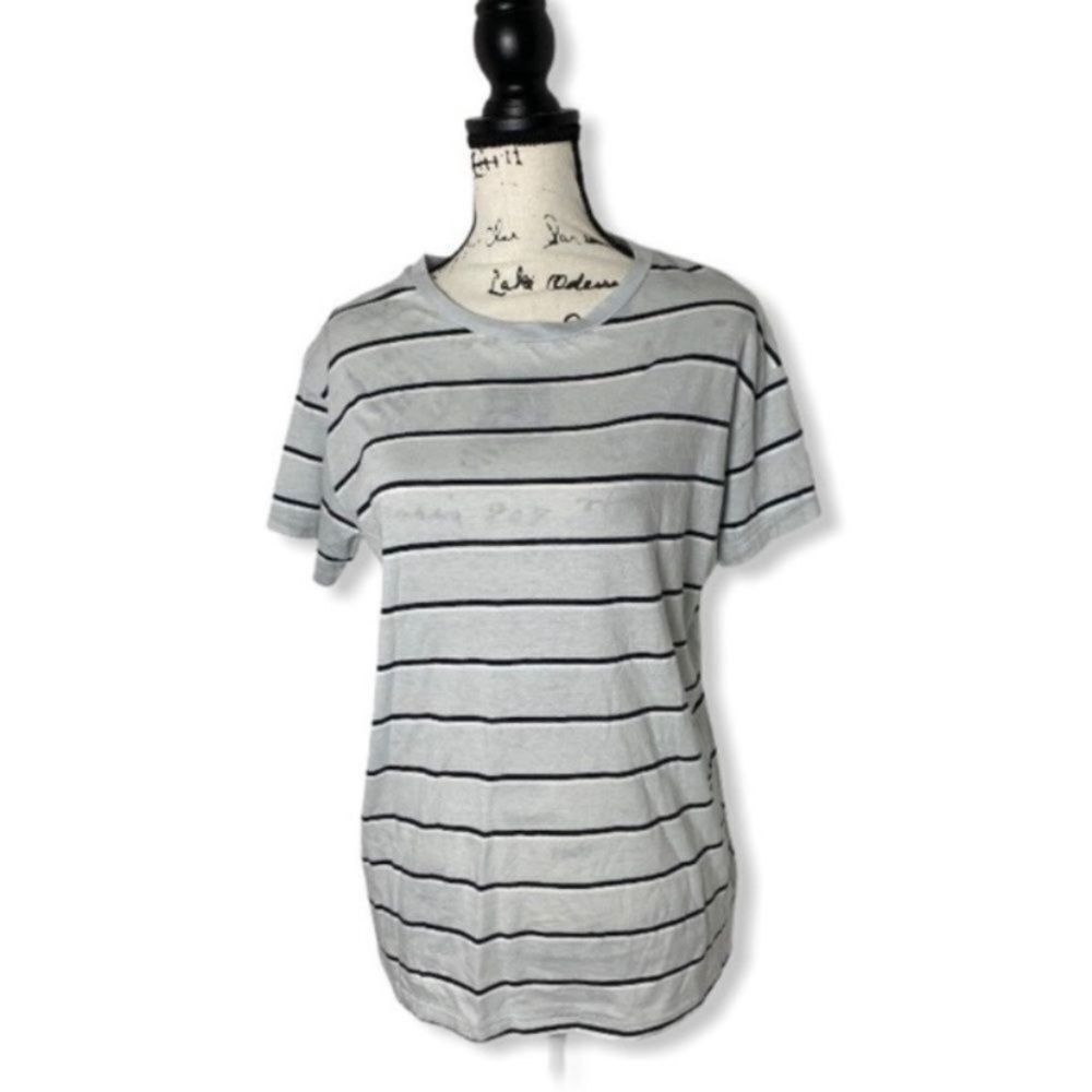Victoria's Secret PINK Victoria’s Secret Striped Oversized Soft T-Shirt Gray B Size XS / US 0-2 / IT 36-38 - 1 Thumbnail