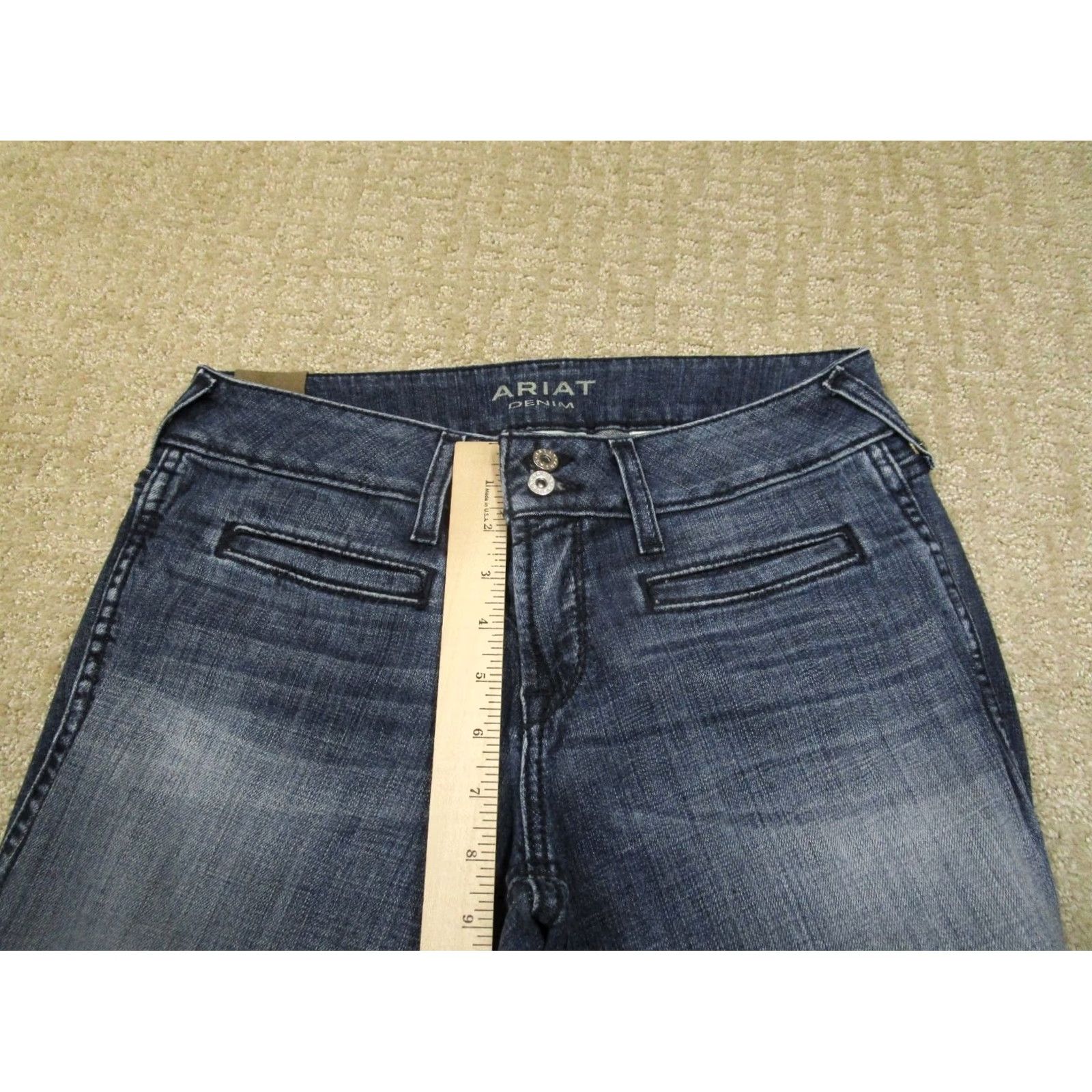 Ariat Ariat Jeans Women 28 Blue Low Rise Bootcut Western Pants Dark Wash Trousers Jeans Size 28" / US 6 / IT 42 - 6 Thumbnail