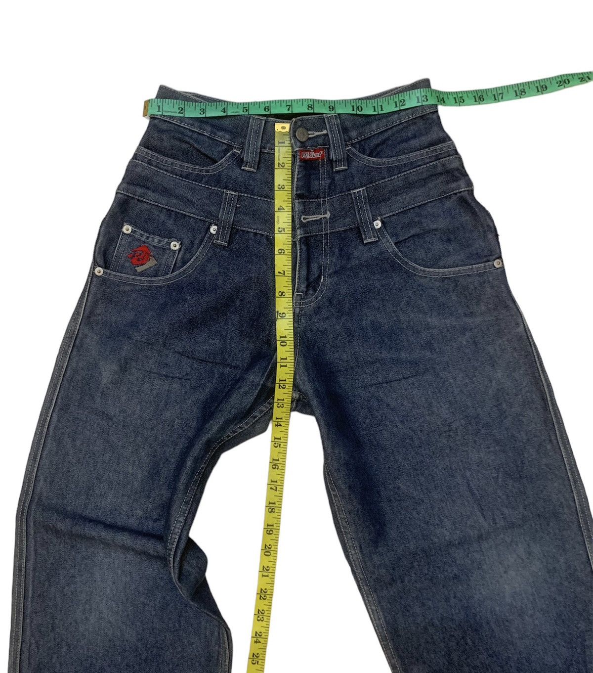 JNCO PJ’s SURF BAGGY DOUBLE WAIST DENIM Size US 27 - 11 Thumbnail