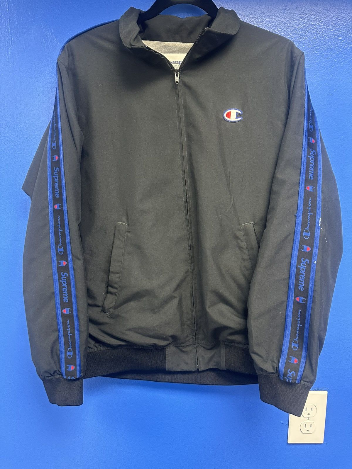 Supreme Track Coats Supreme Spellout Embroidered Track