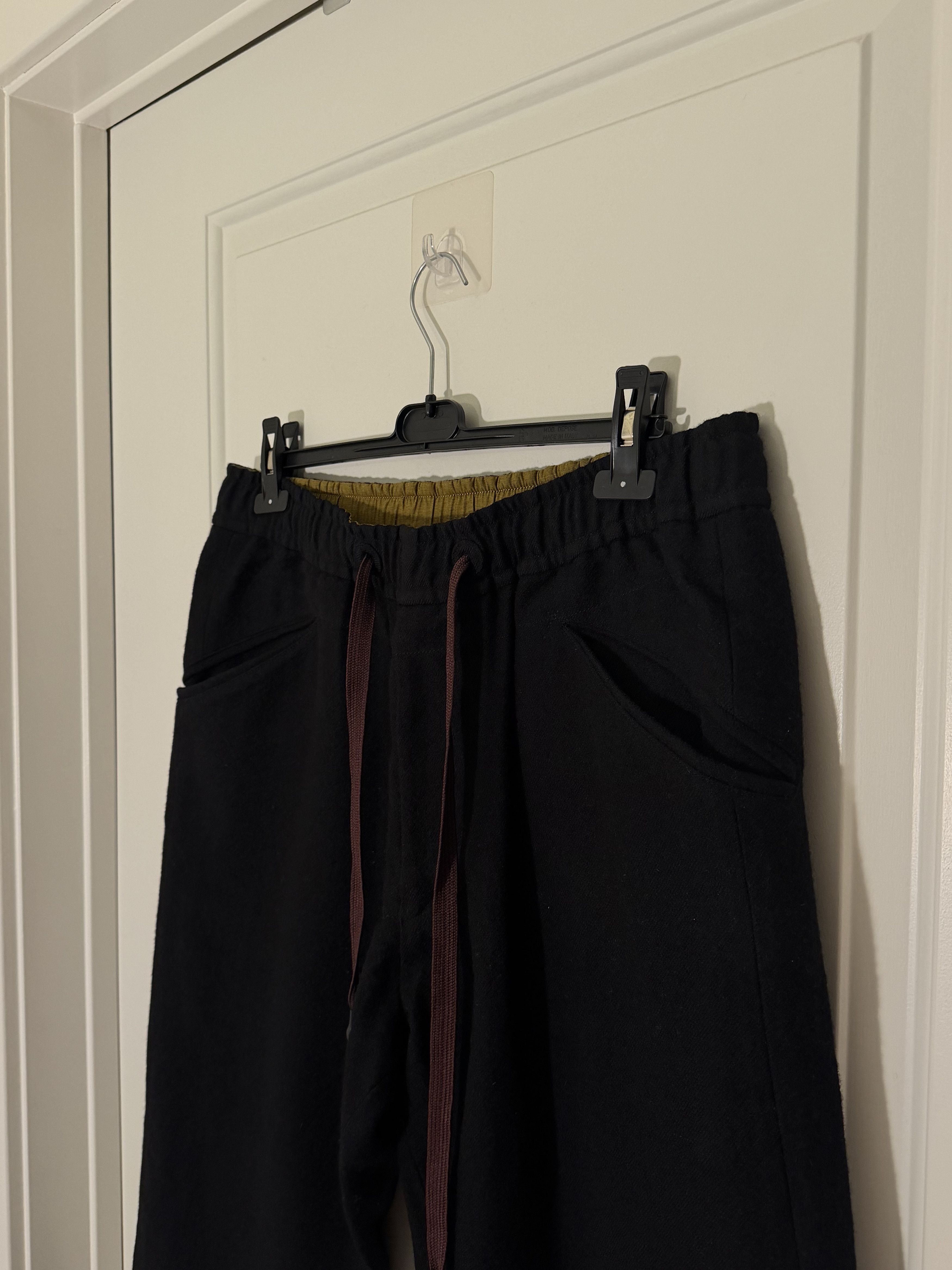 Ziggy Chen Ziggy Chen Wool Drawstring Trousers Black Size 50 Size US 34 / EU 50 - 2 Thumbnail